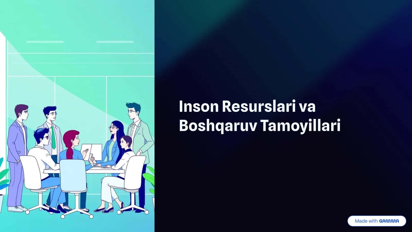 Inson Resurslari va Boshqaruv Tamoyillari