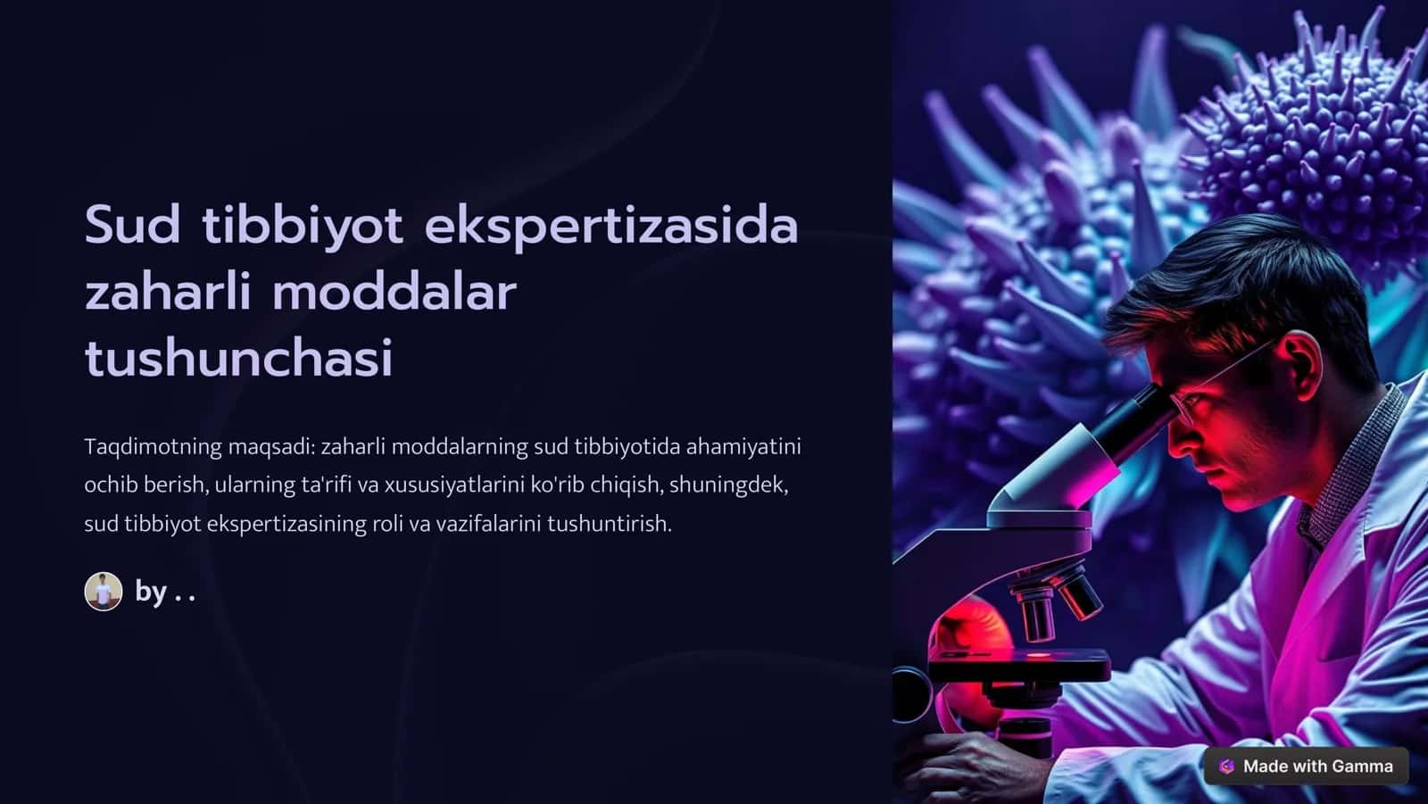 Sud tibbiyot ekspertizasida zaharli moddalar
