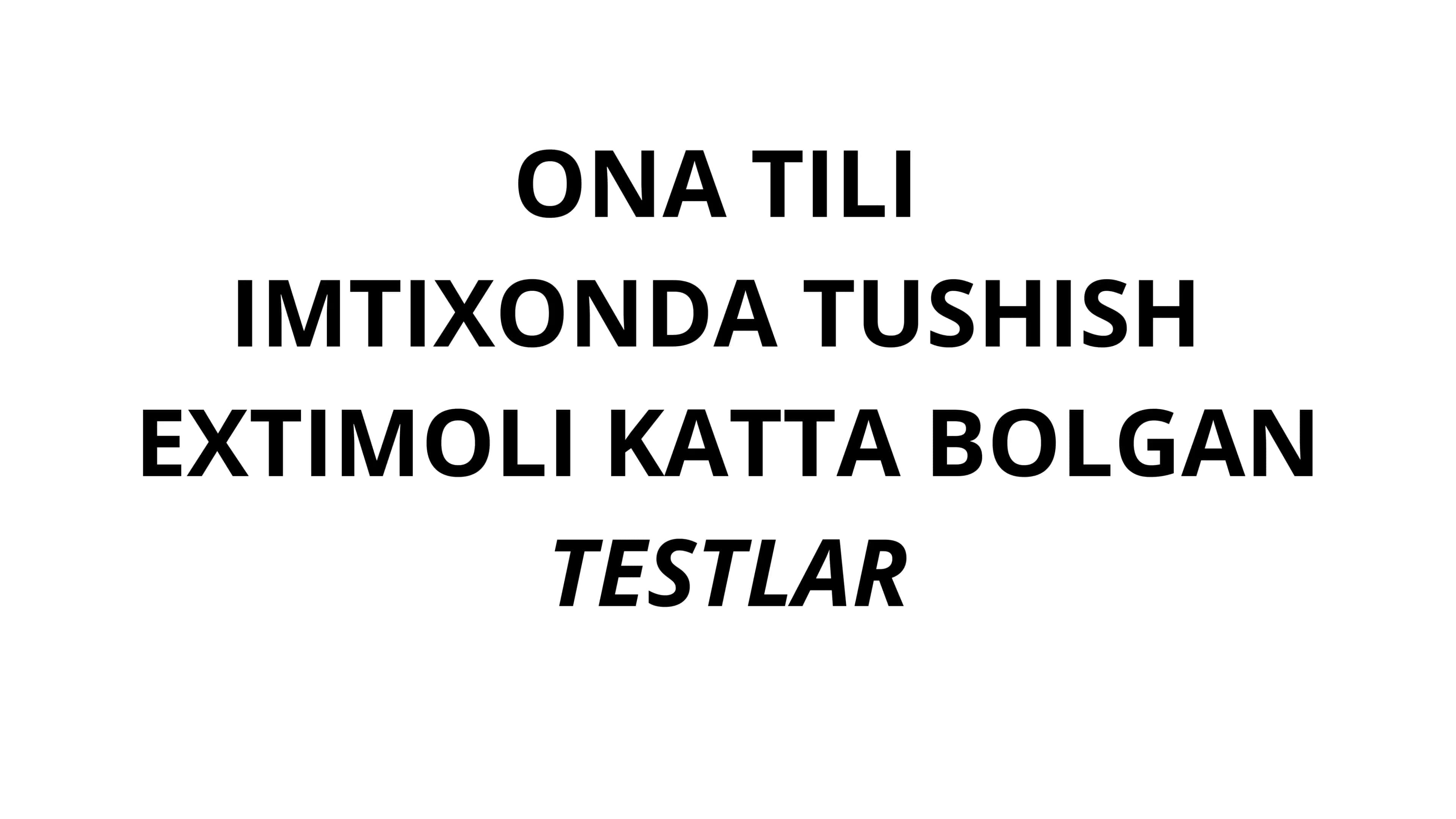 ona tili test