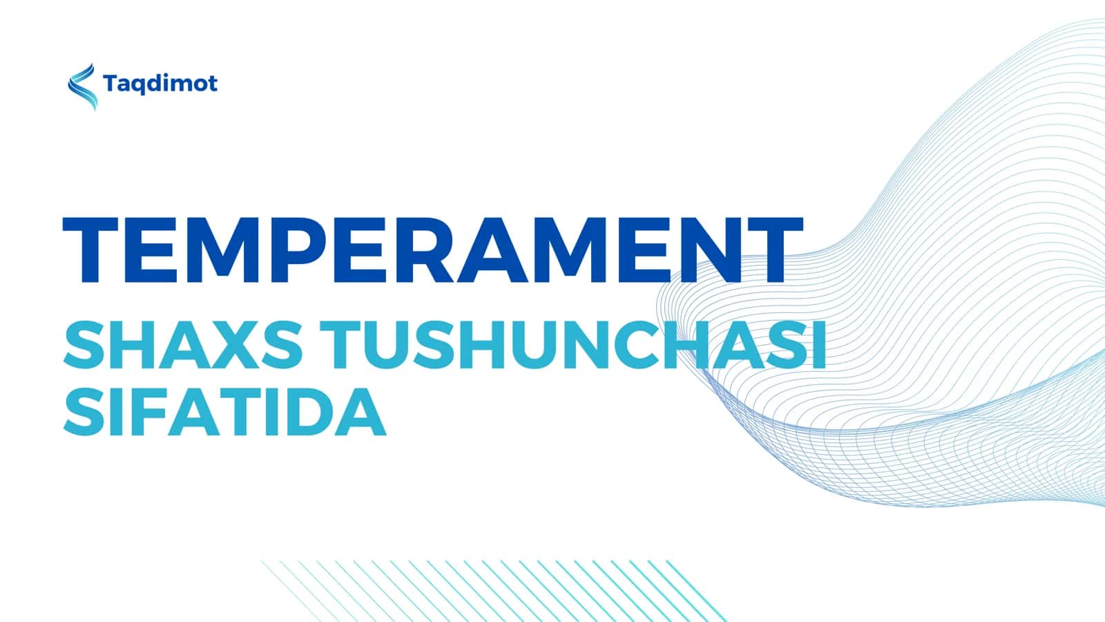 TEMPERAMENT SHAXS TUSHUNCHASI SIFATIDA