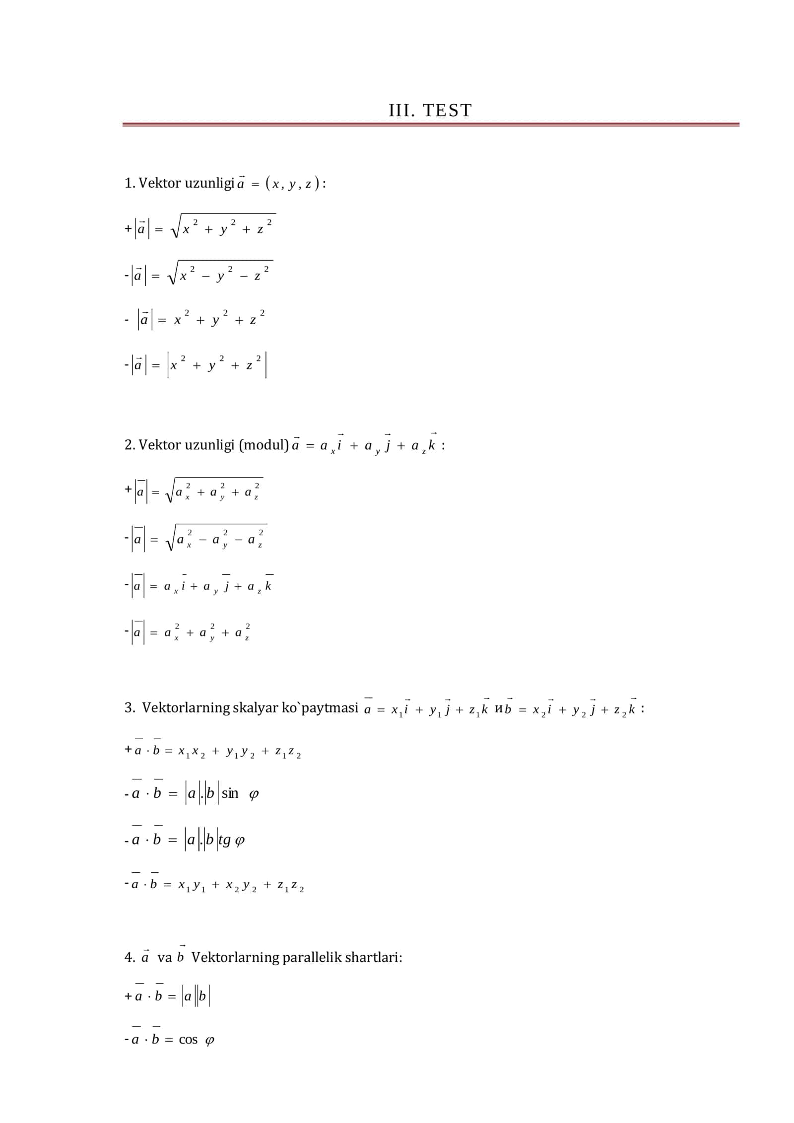 Vektor uzunligi