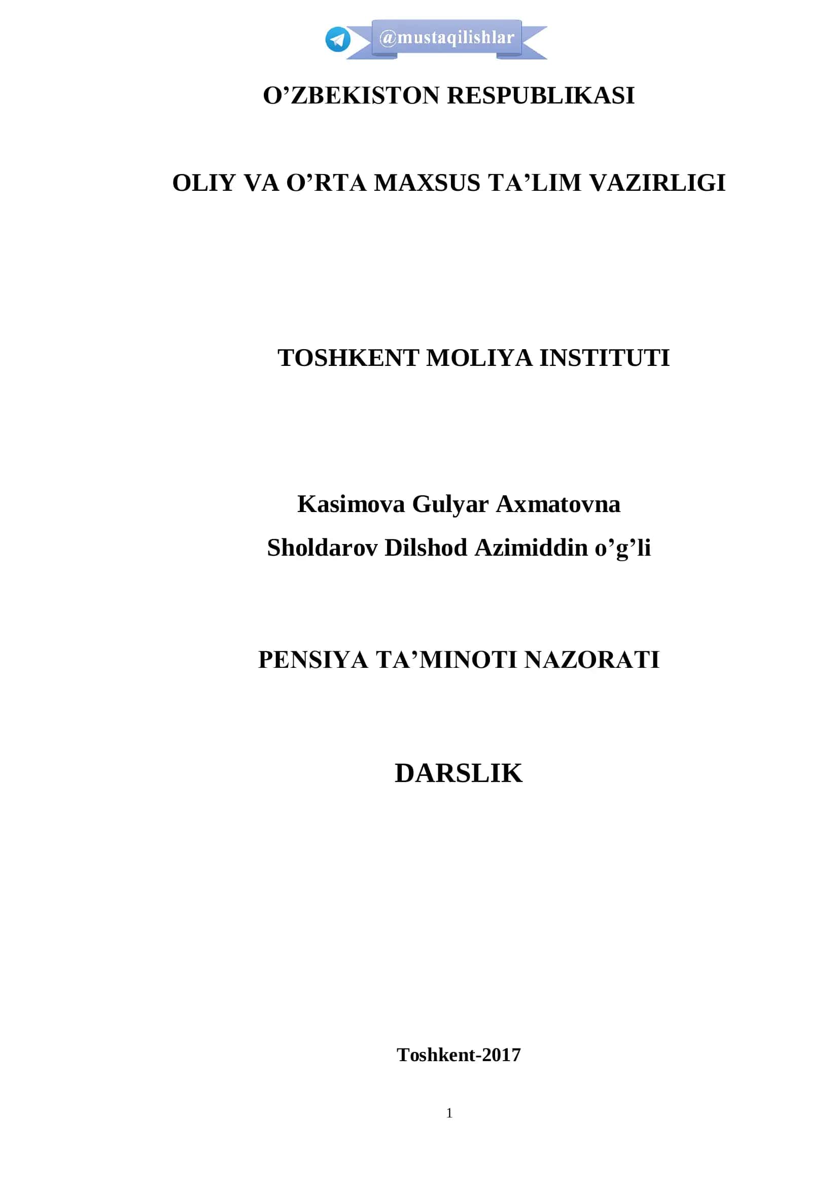 Pensiya ta’minoti nazorati