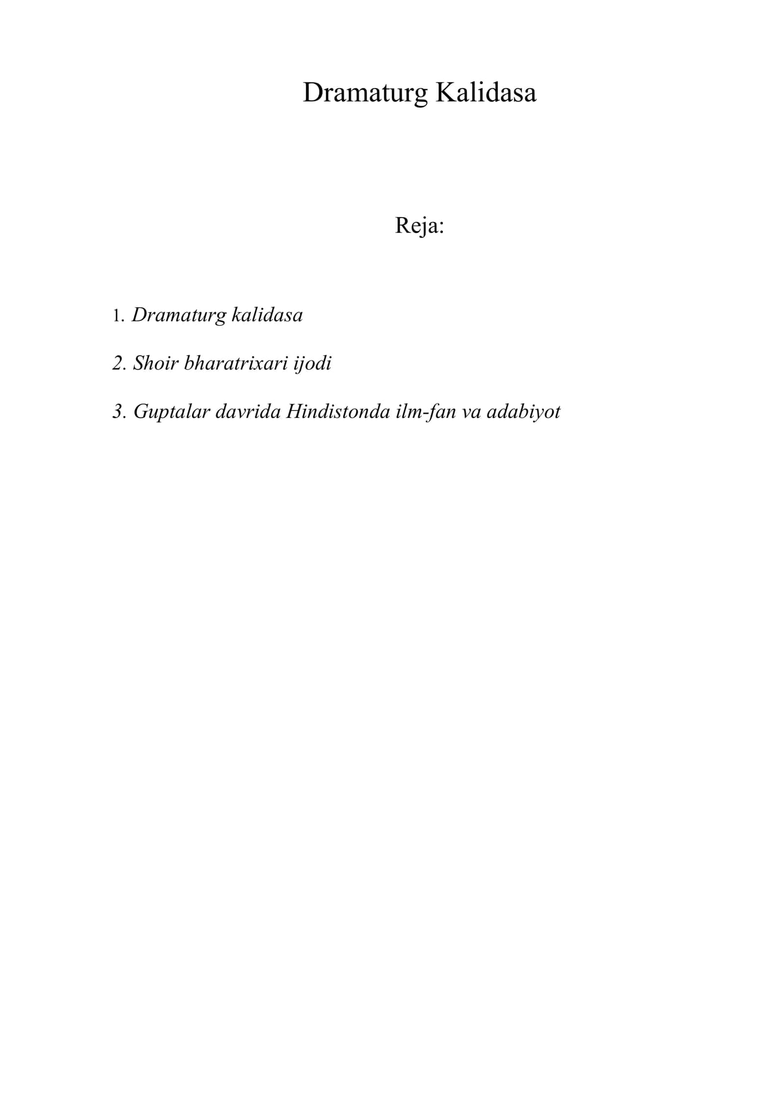 Dramaturg Kalidasa