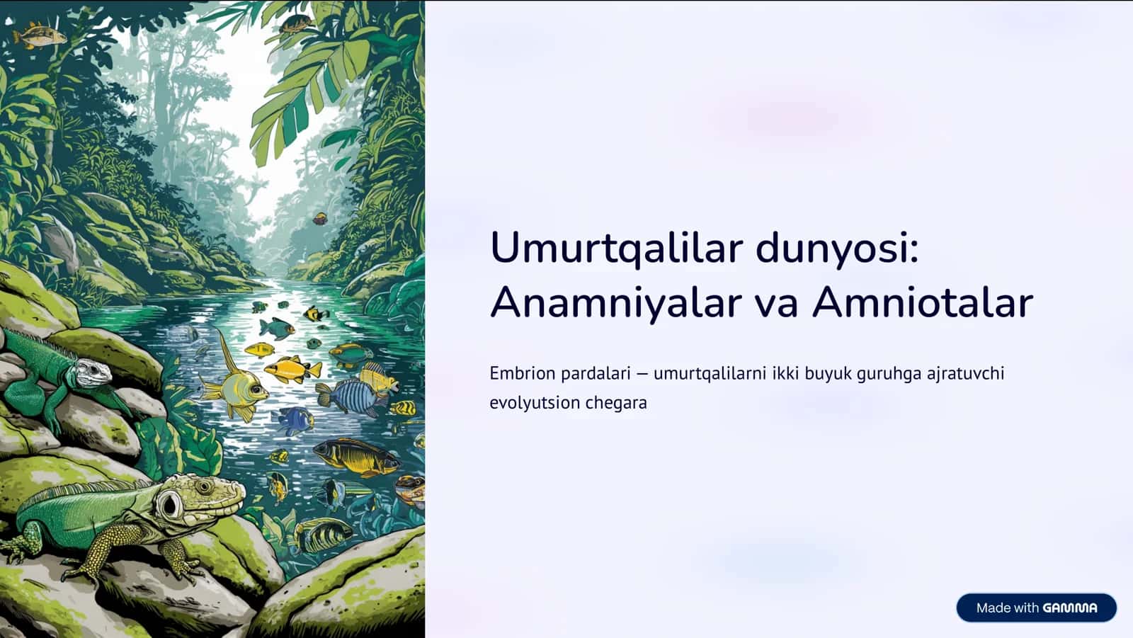 Umurtqalilar dunyosi: Anamniyalar va Amniotalar