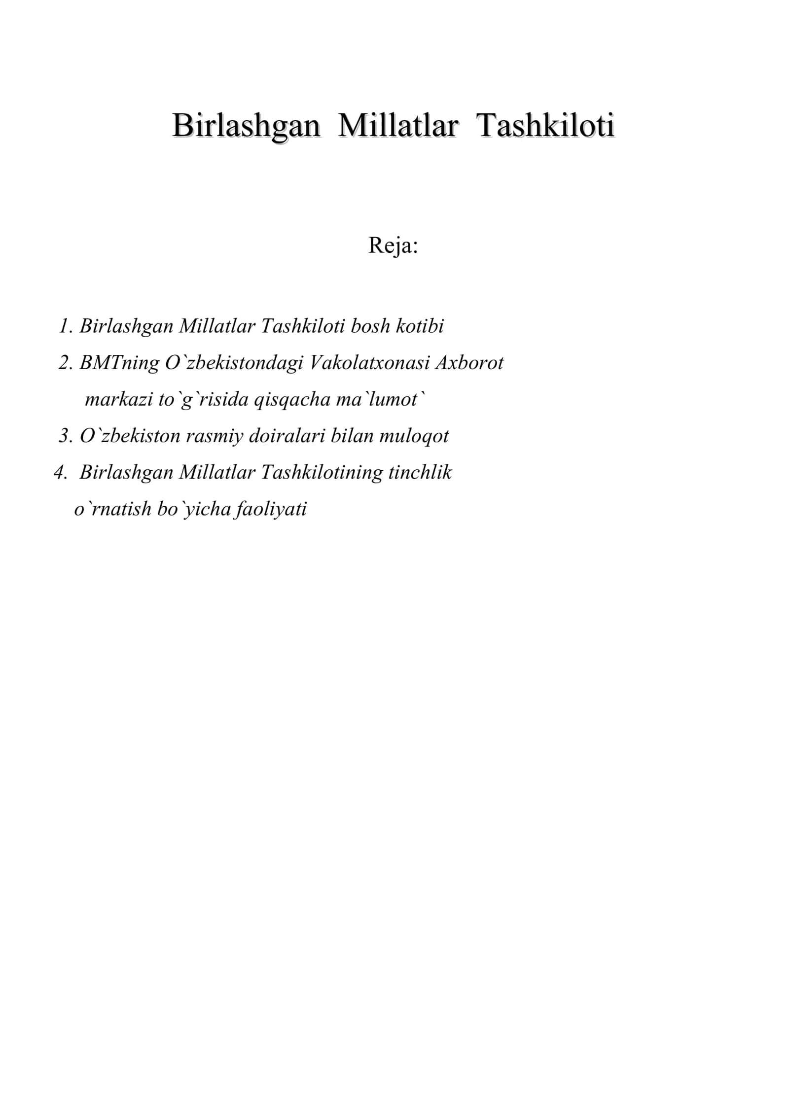 Birlashgan Millatlar Tashkiloti
