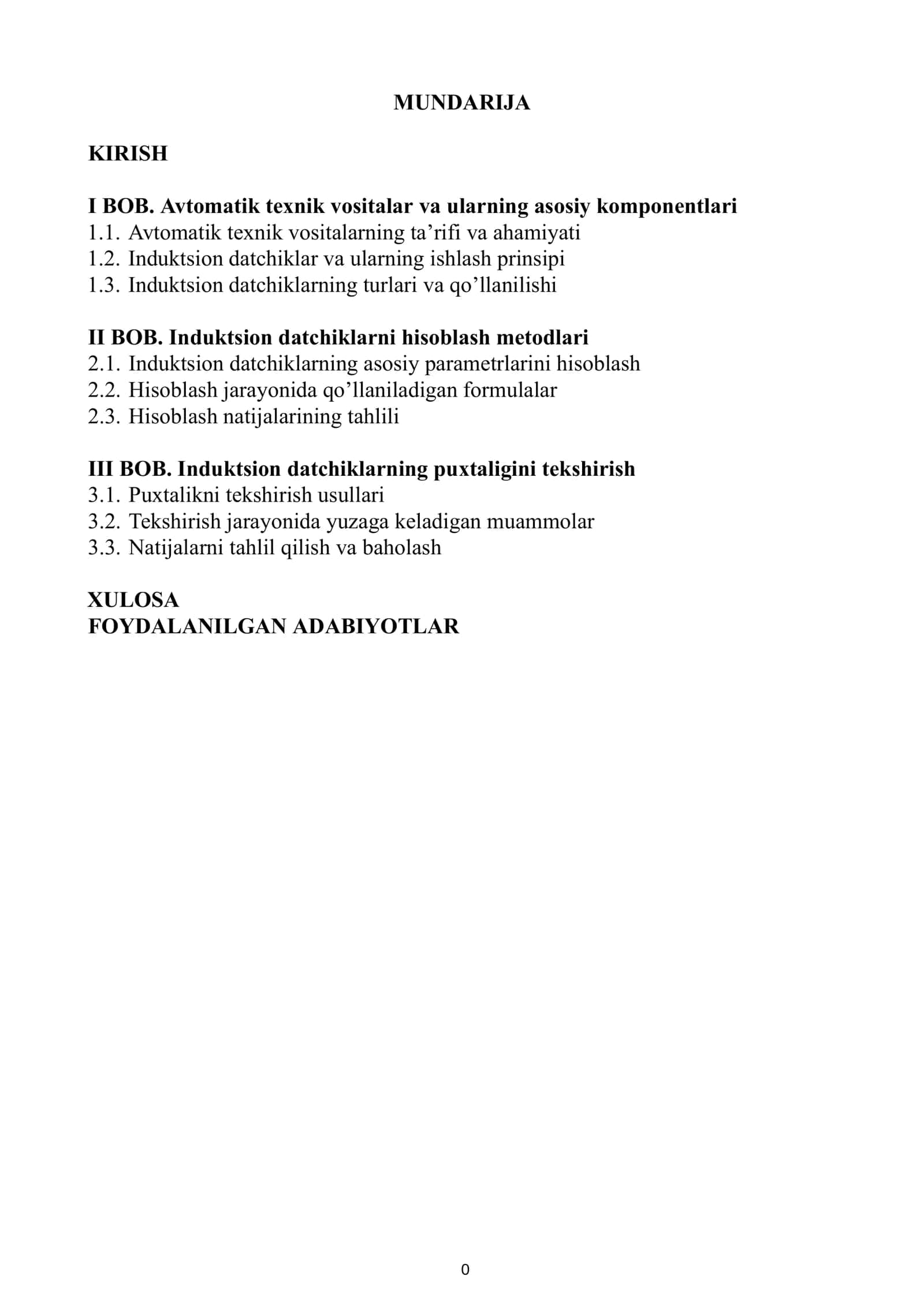 Avtomatik texnik vositalar va ularning asosiy komponentlari
