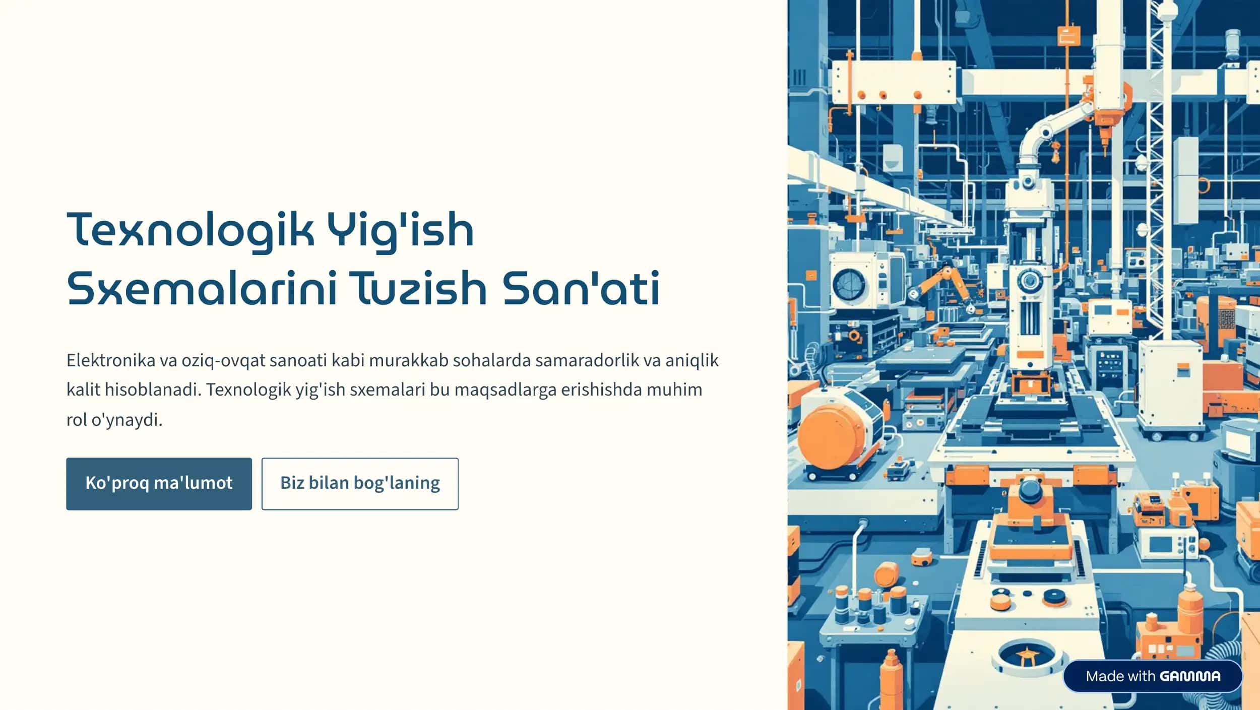 Texnologik yig'ish sxemalarini tuzish