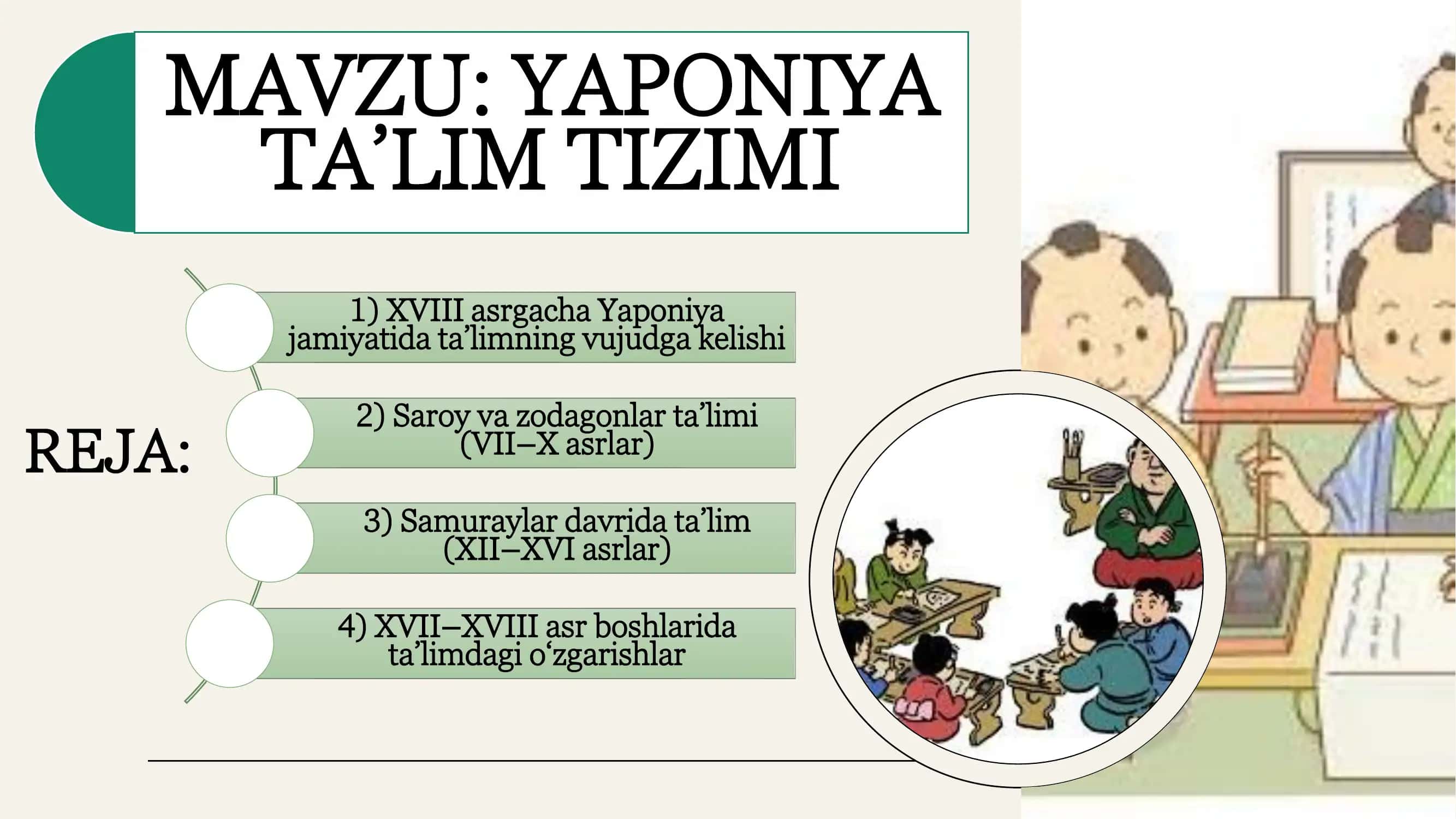 YAPONIYA TA’LIM TIZIMI