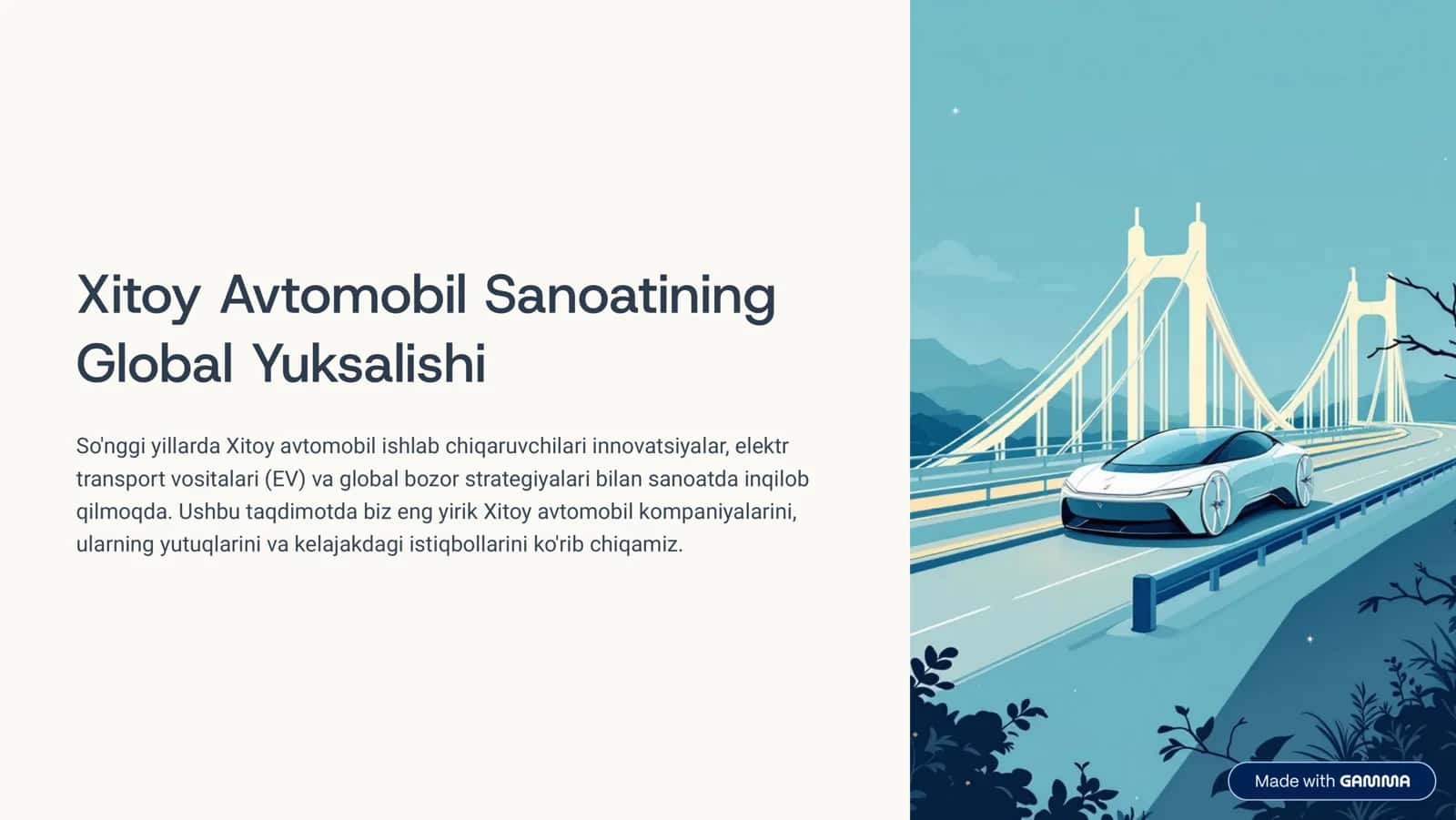 Xitoy Avtomobil Sanoatining Global Yuksalishi