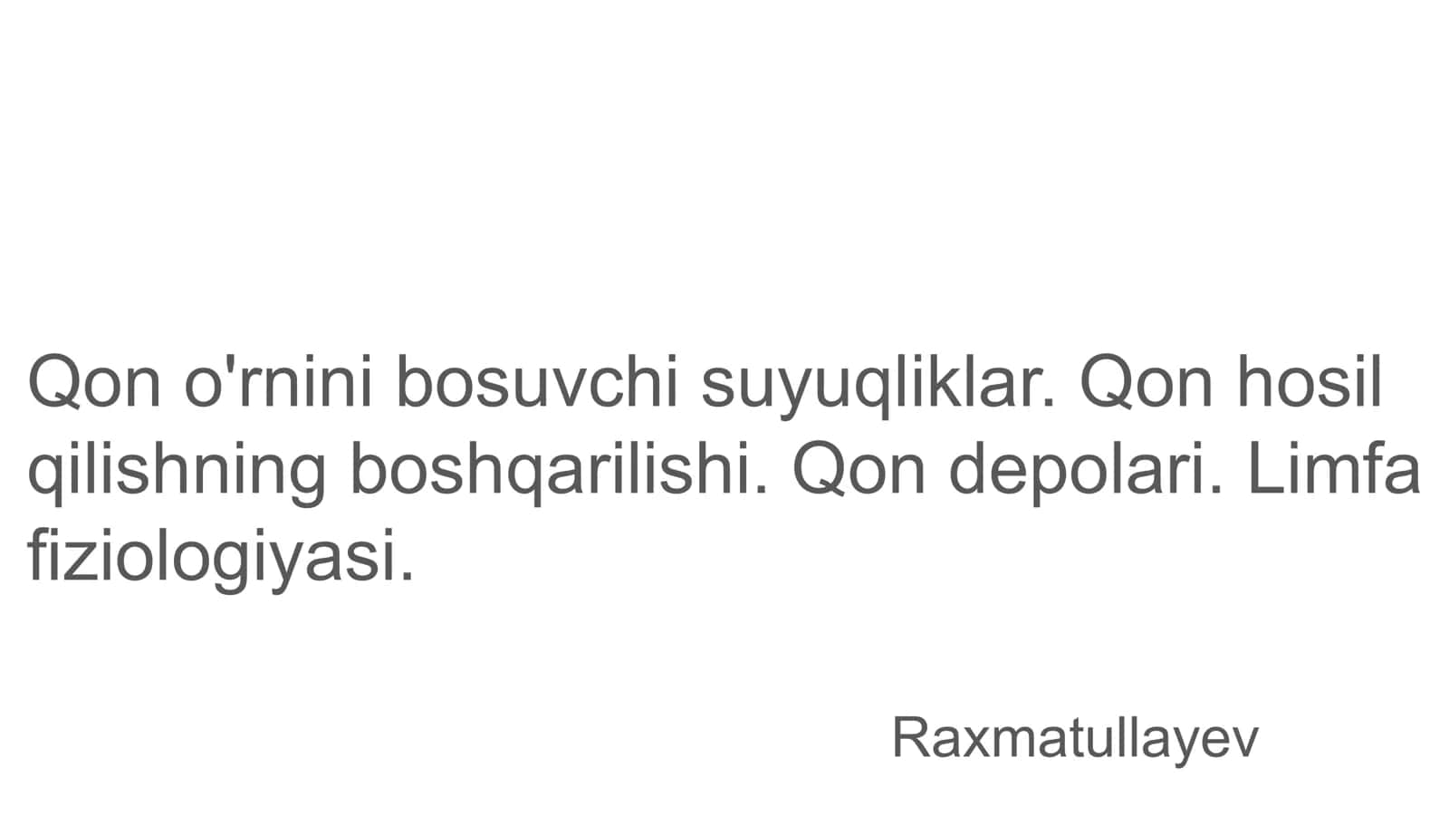 Qon o'rnini bosuvchi suyuqliklar