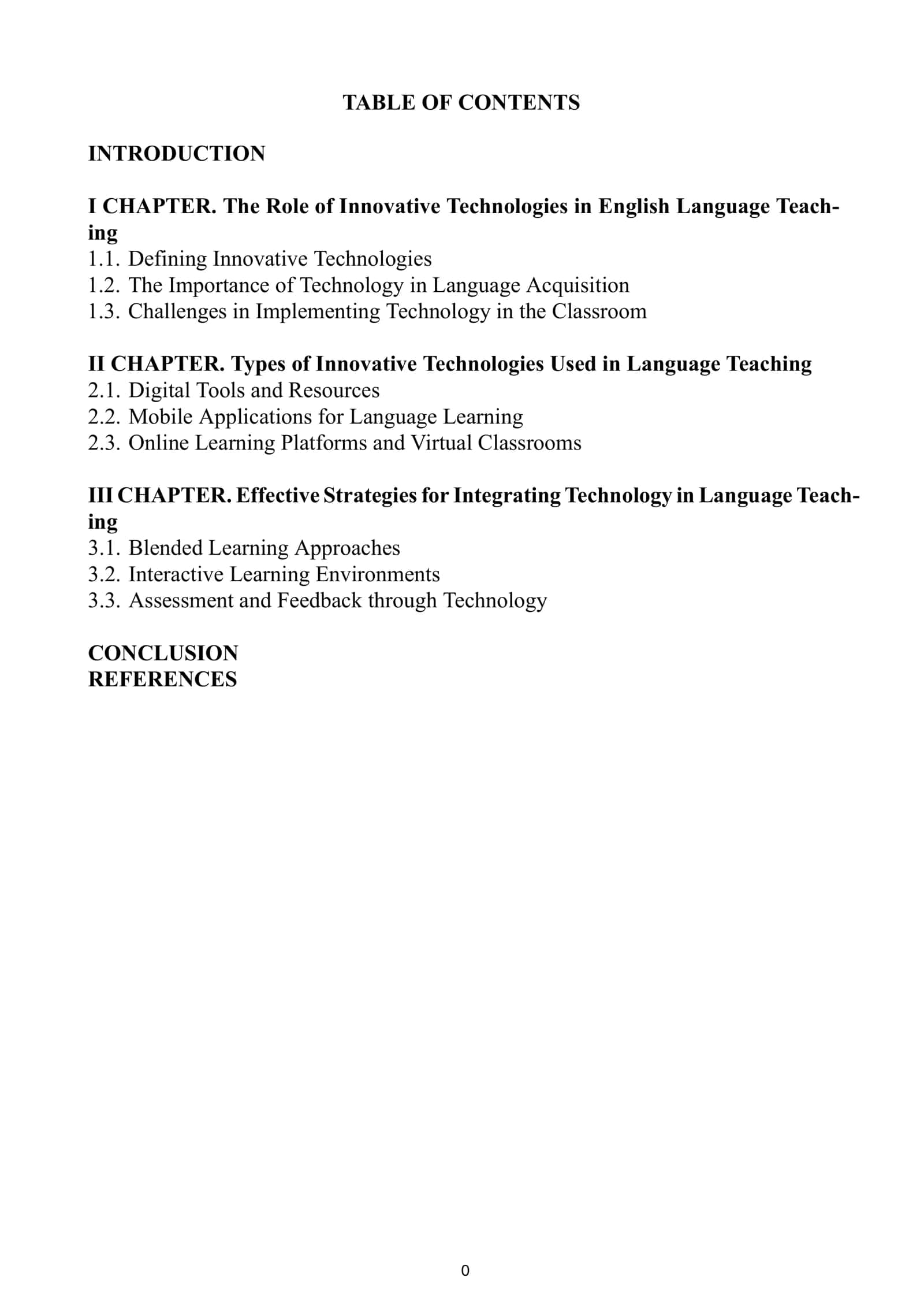 Role of Innovative Technologies in Language Teaching