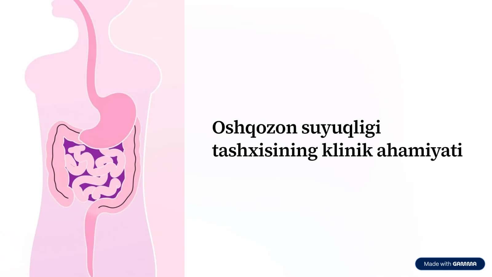Oshqozon suyuqligi tashxisining klinik ahamiyati