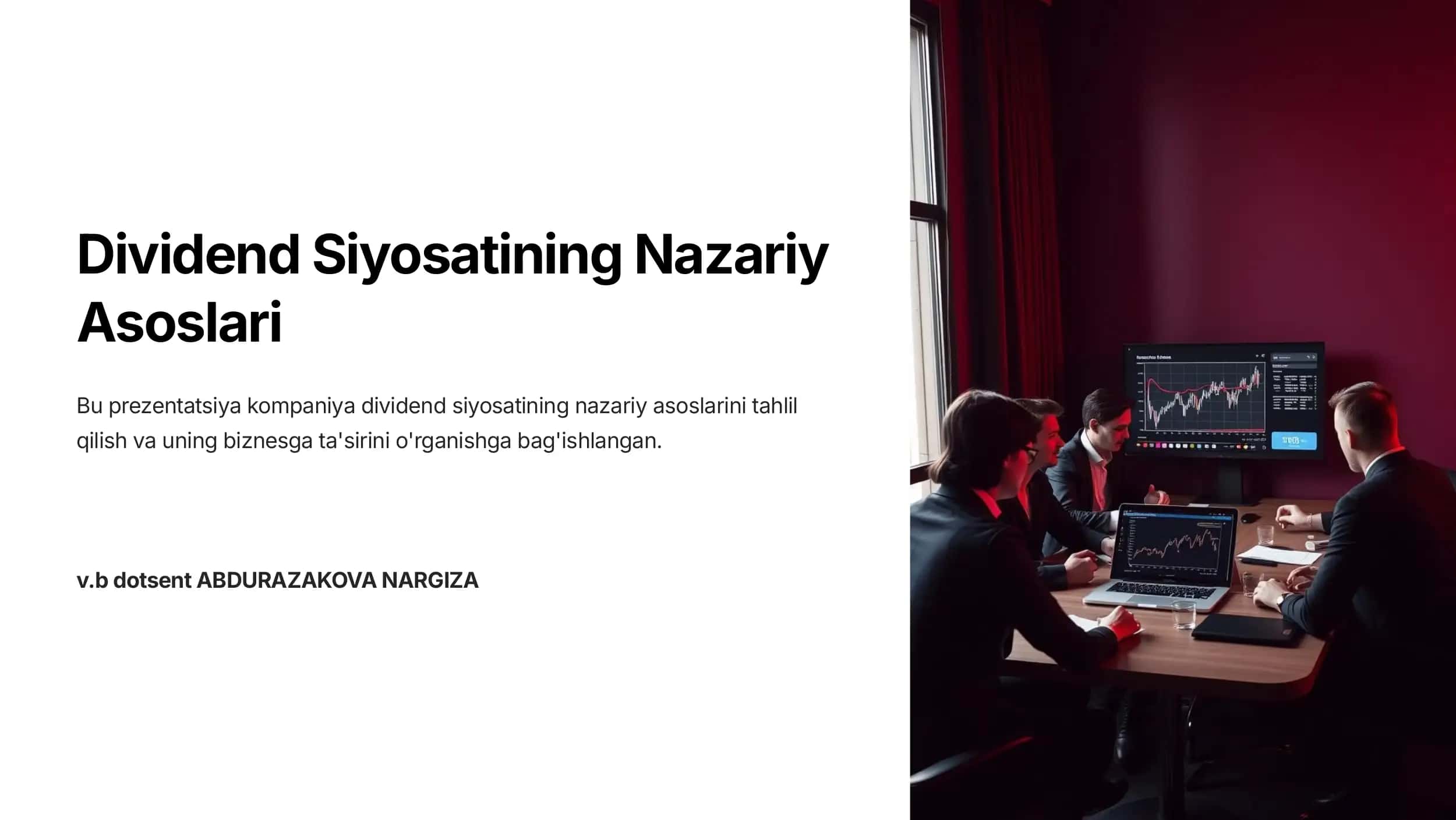 Dividend Siyosatining Nazariy Asoslari