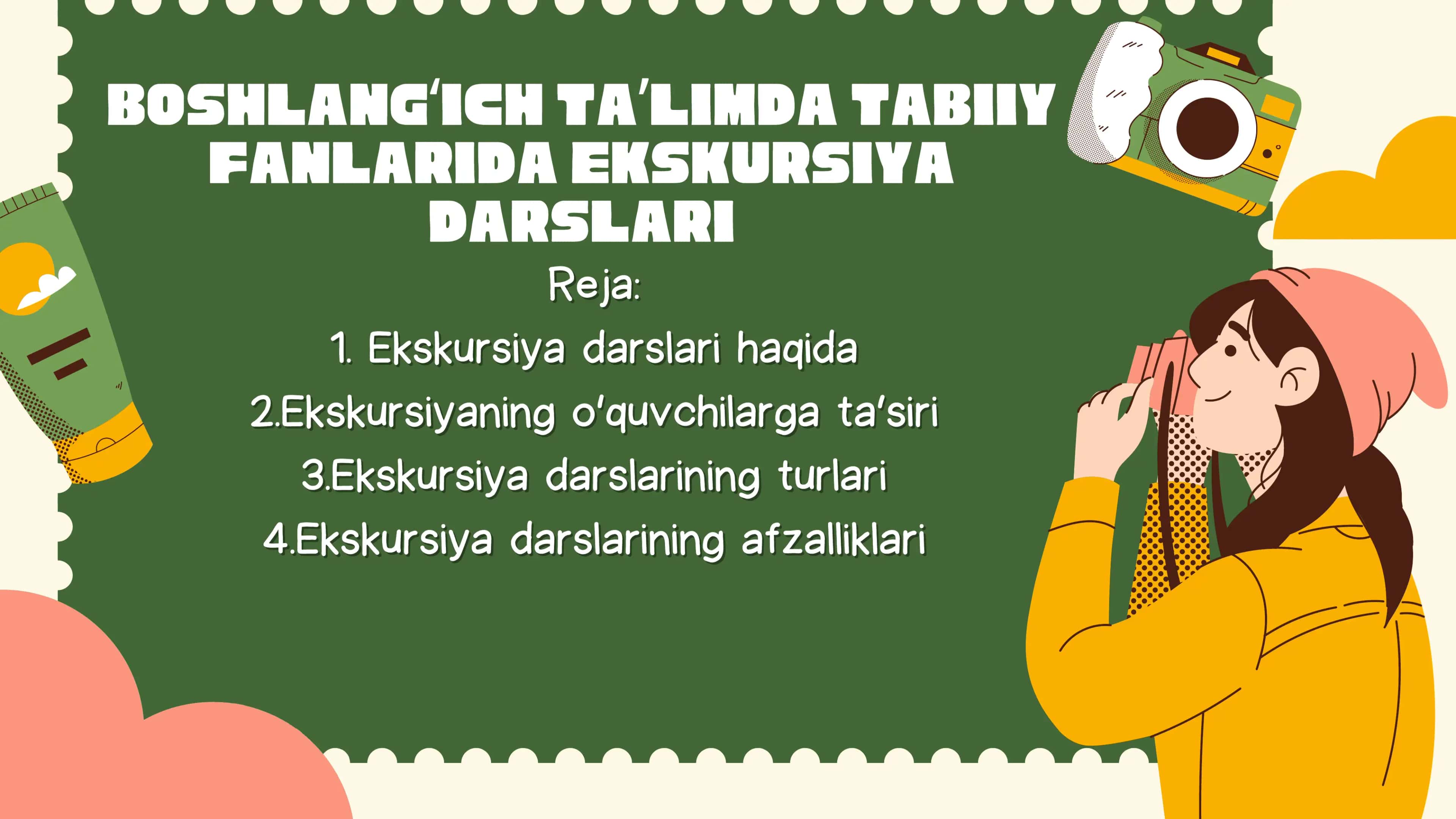Boshlang‘ich ta’limda tabiiy fanlarida ekskursiya darslari