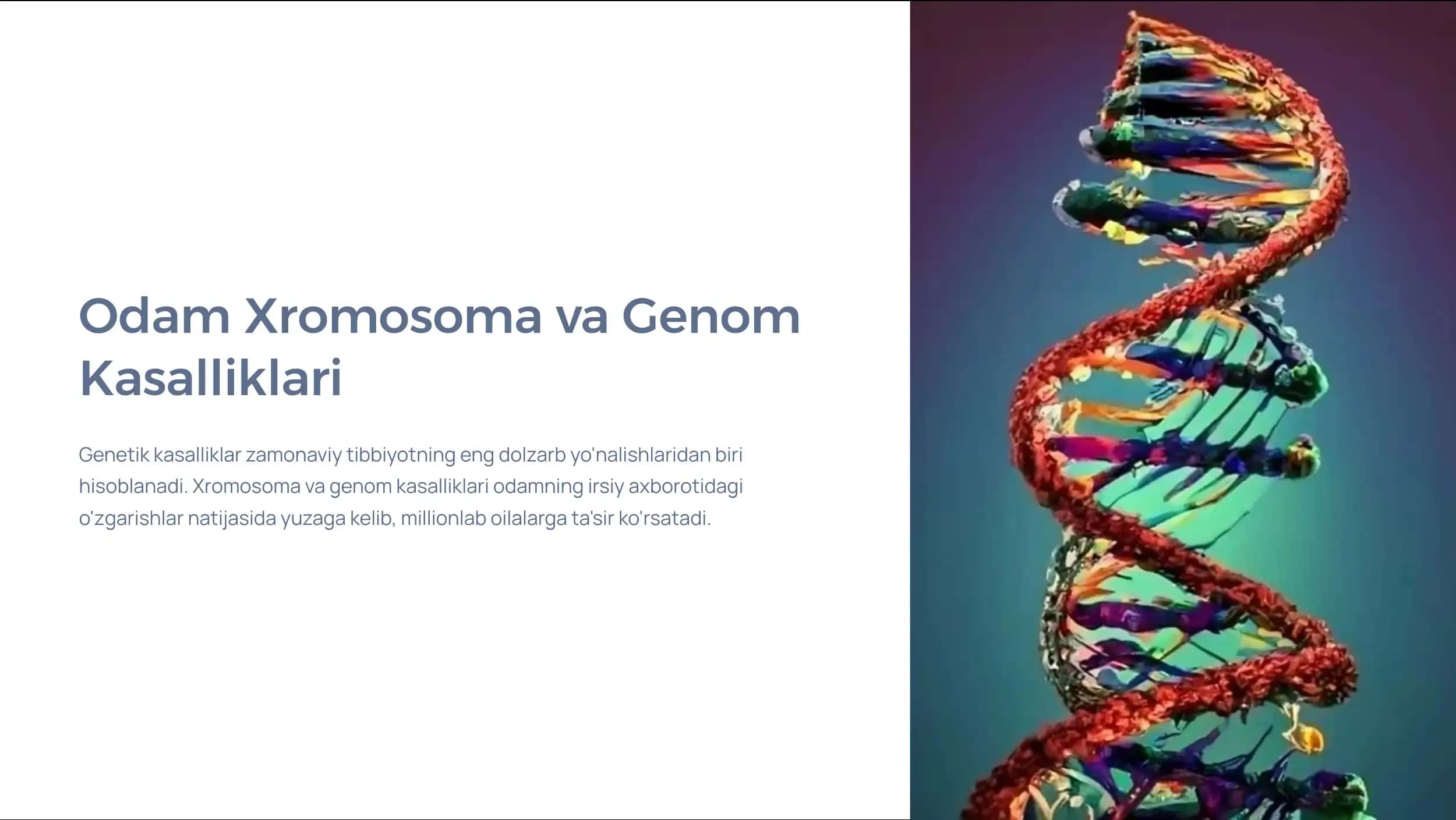 Odam Xromosoma va Genom