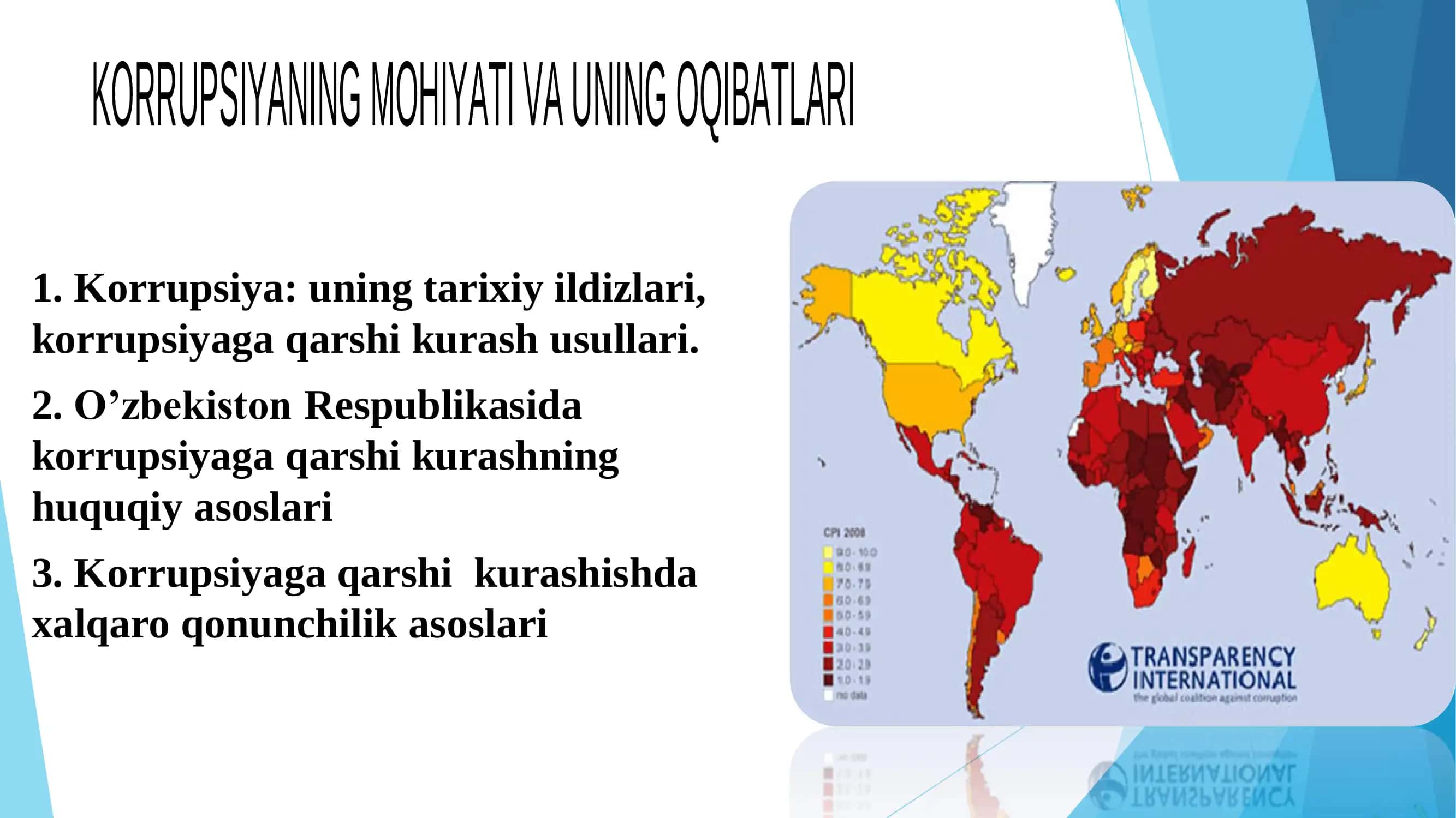 Korrupsiyaning mohiyati va uning oqibatlari