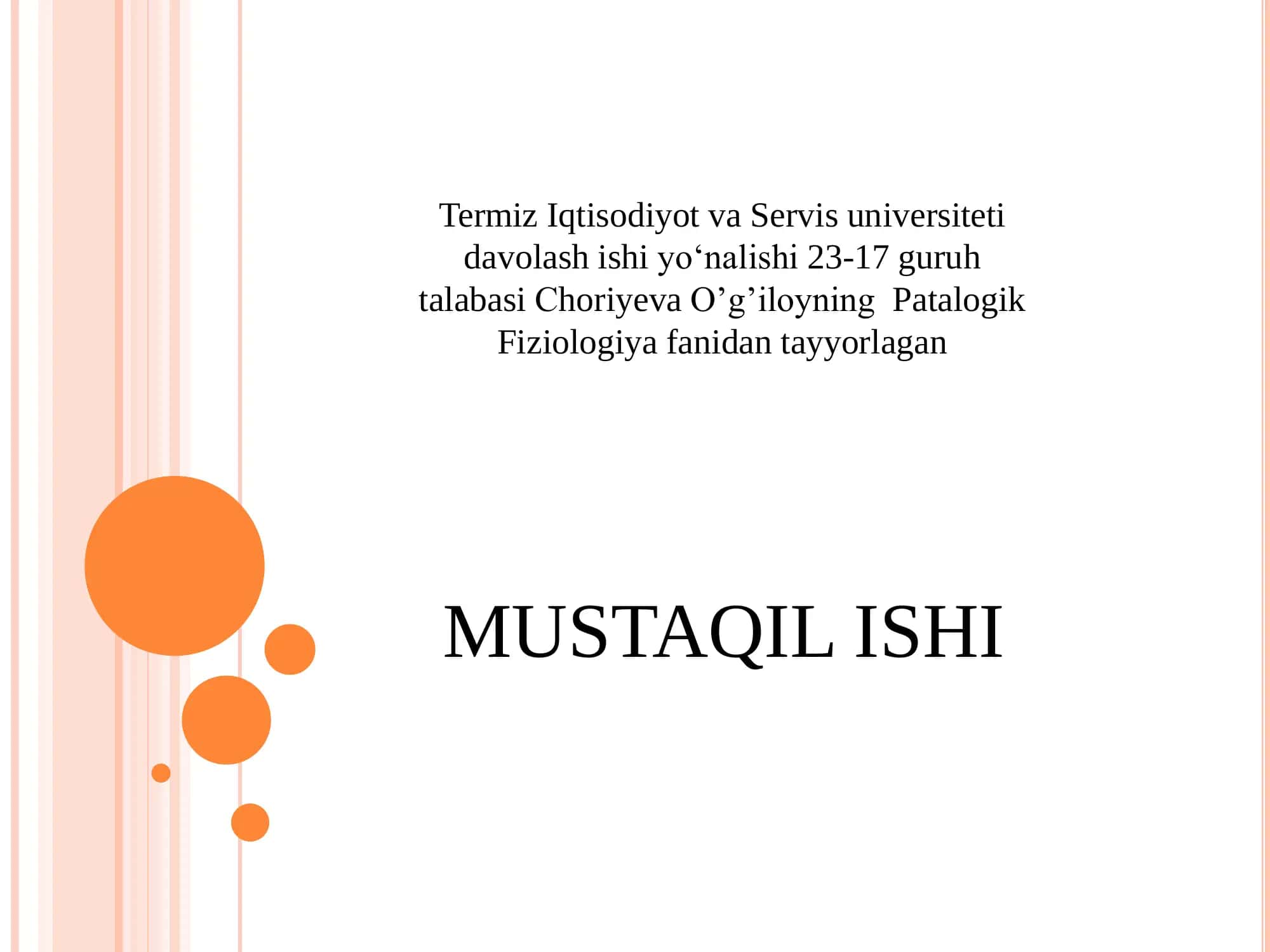 O'pkaning metabolik funksiyalari va ularning buzilishlari