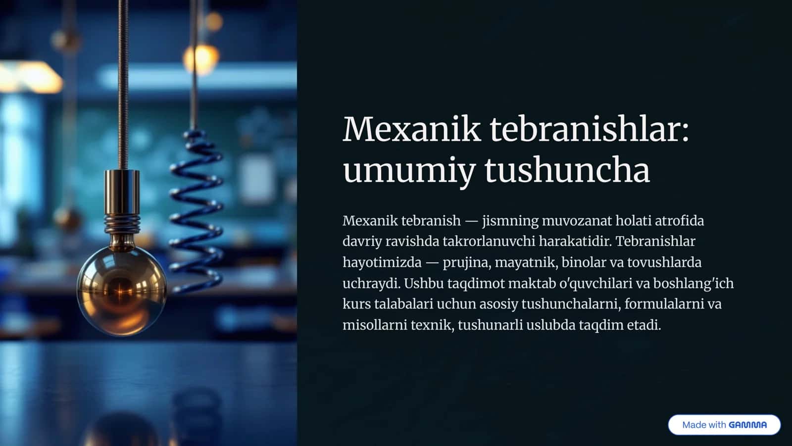 Mavzu: Gañ«¿±uȨ čebña±uÿh