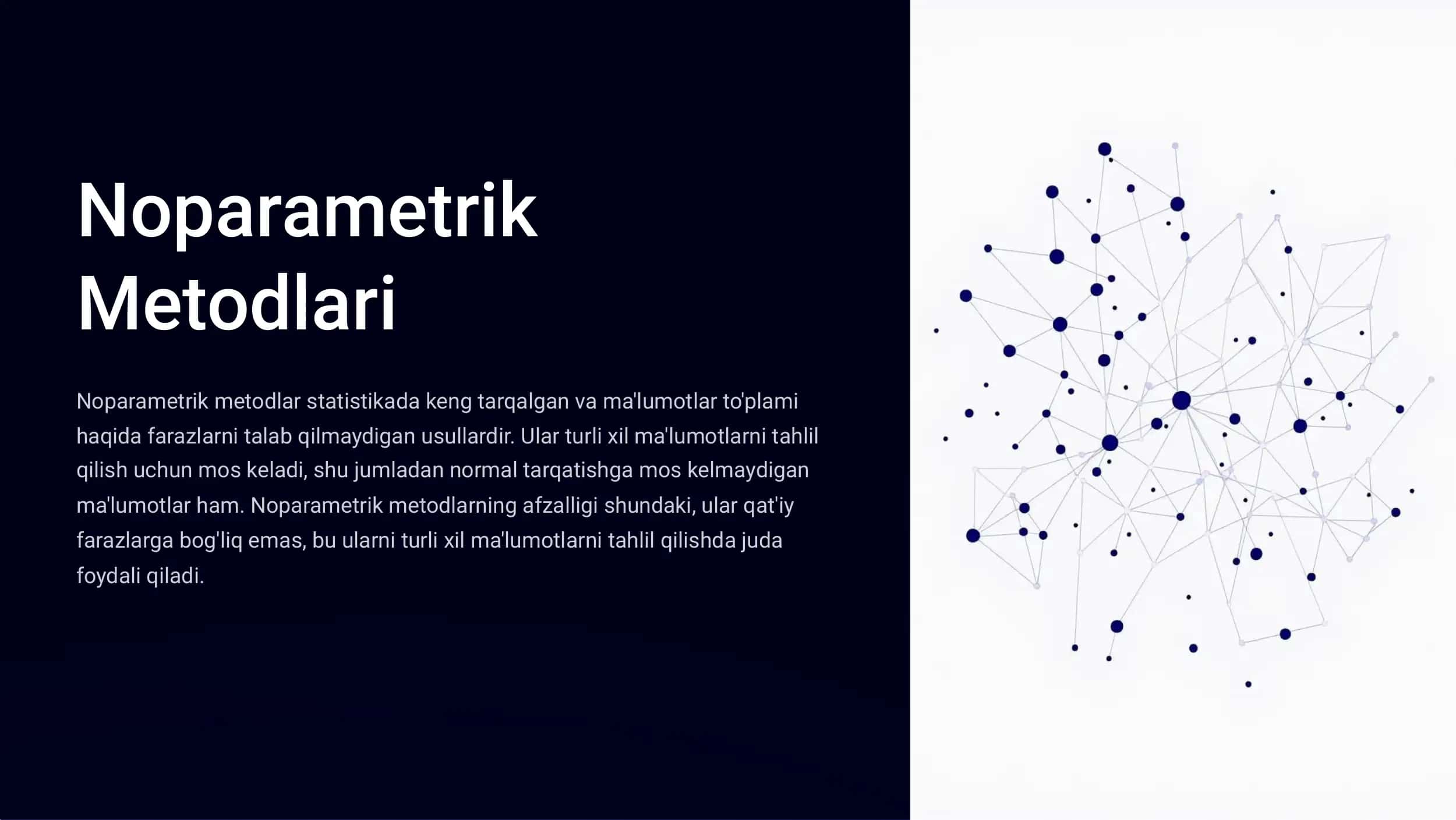 Noparametrik Metodlari Tavsifi