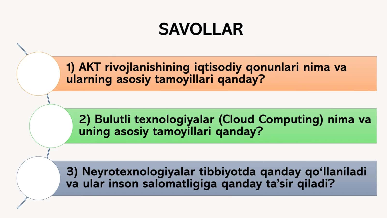 AKT rivojlanishining iqtisodiy qonunlari