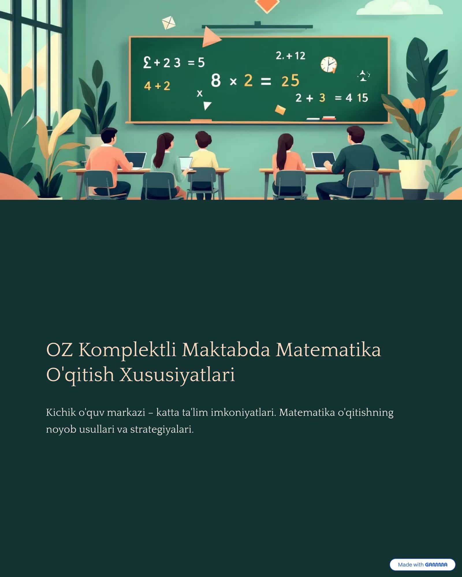 OZ Komplektli Maktabda Matematika
