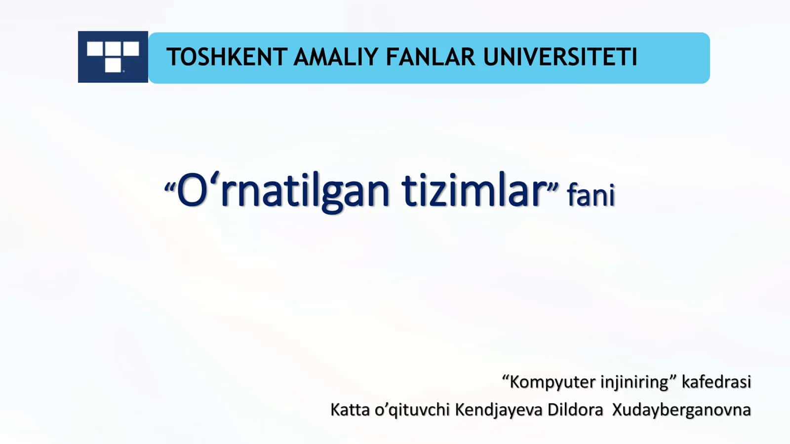 O‘rnatilgan tizimlar