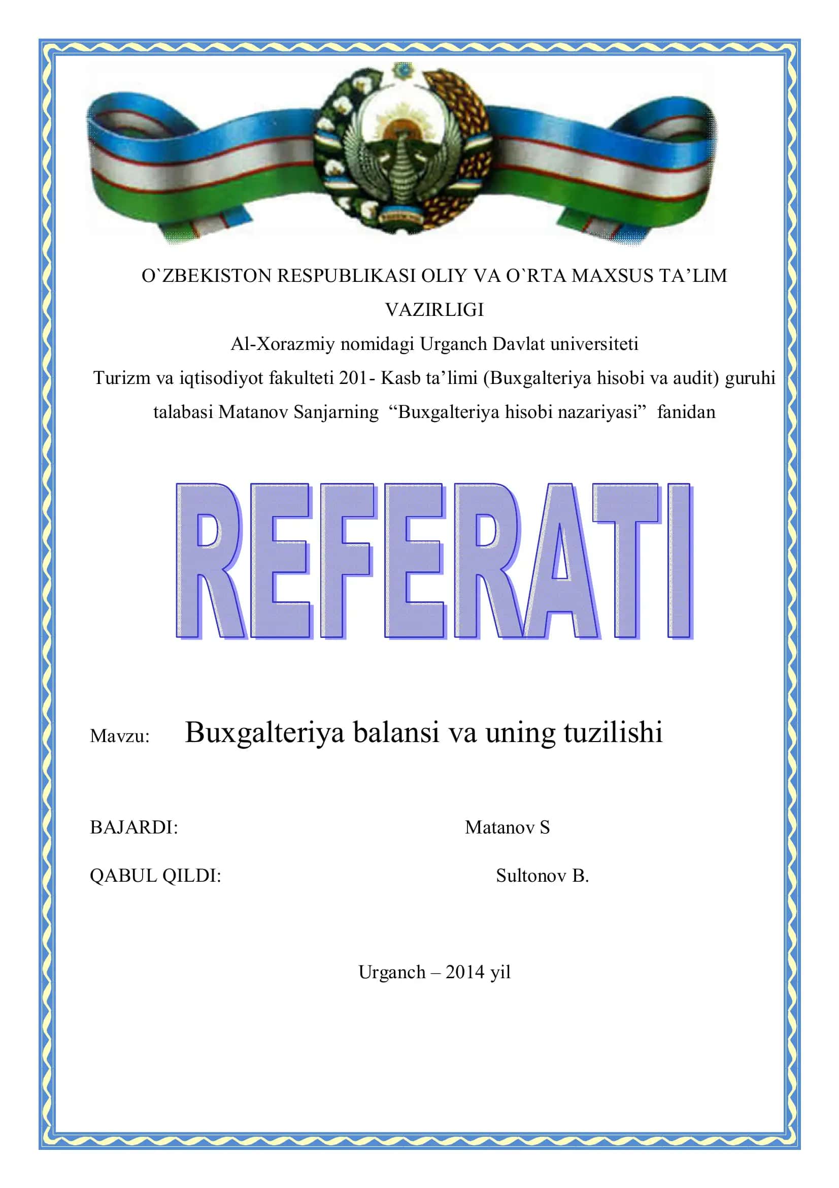 Buxgalteriya hisobi va audit