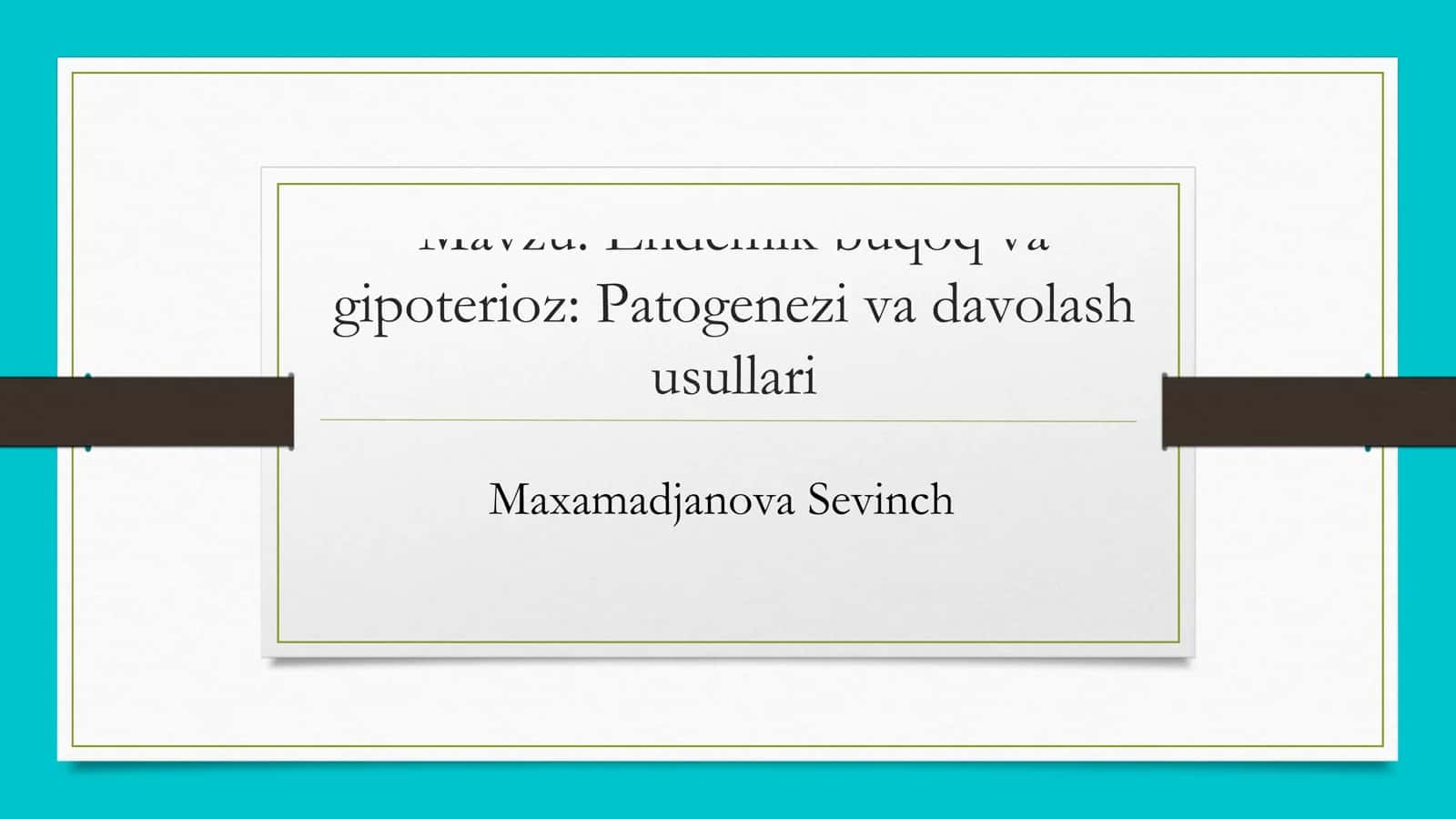 endemik buqoq va gipoterioz