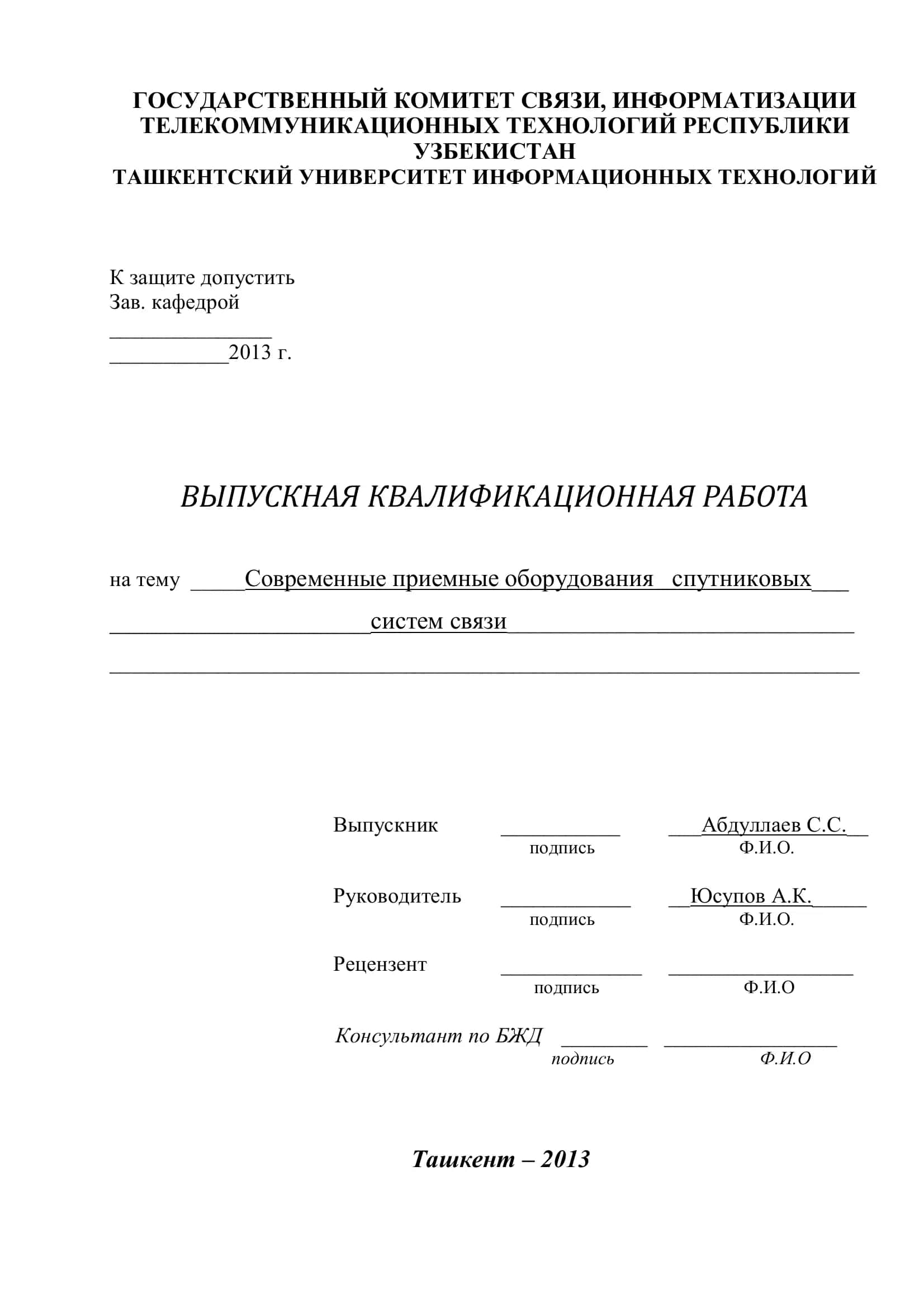 Выпускная квалификационная работа