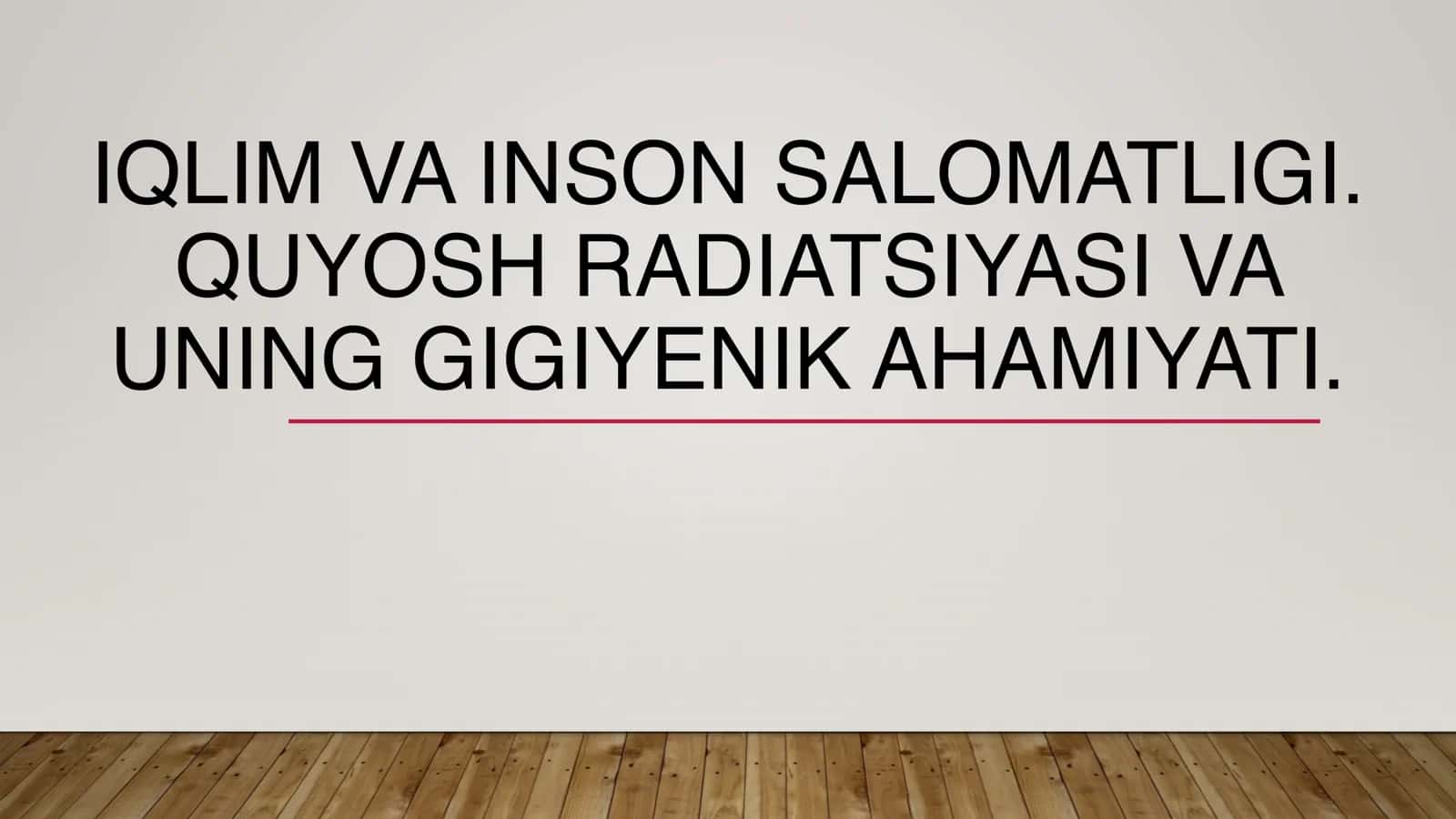 Iqlim va inson salomatligi