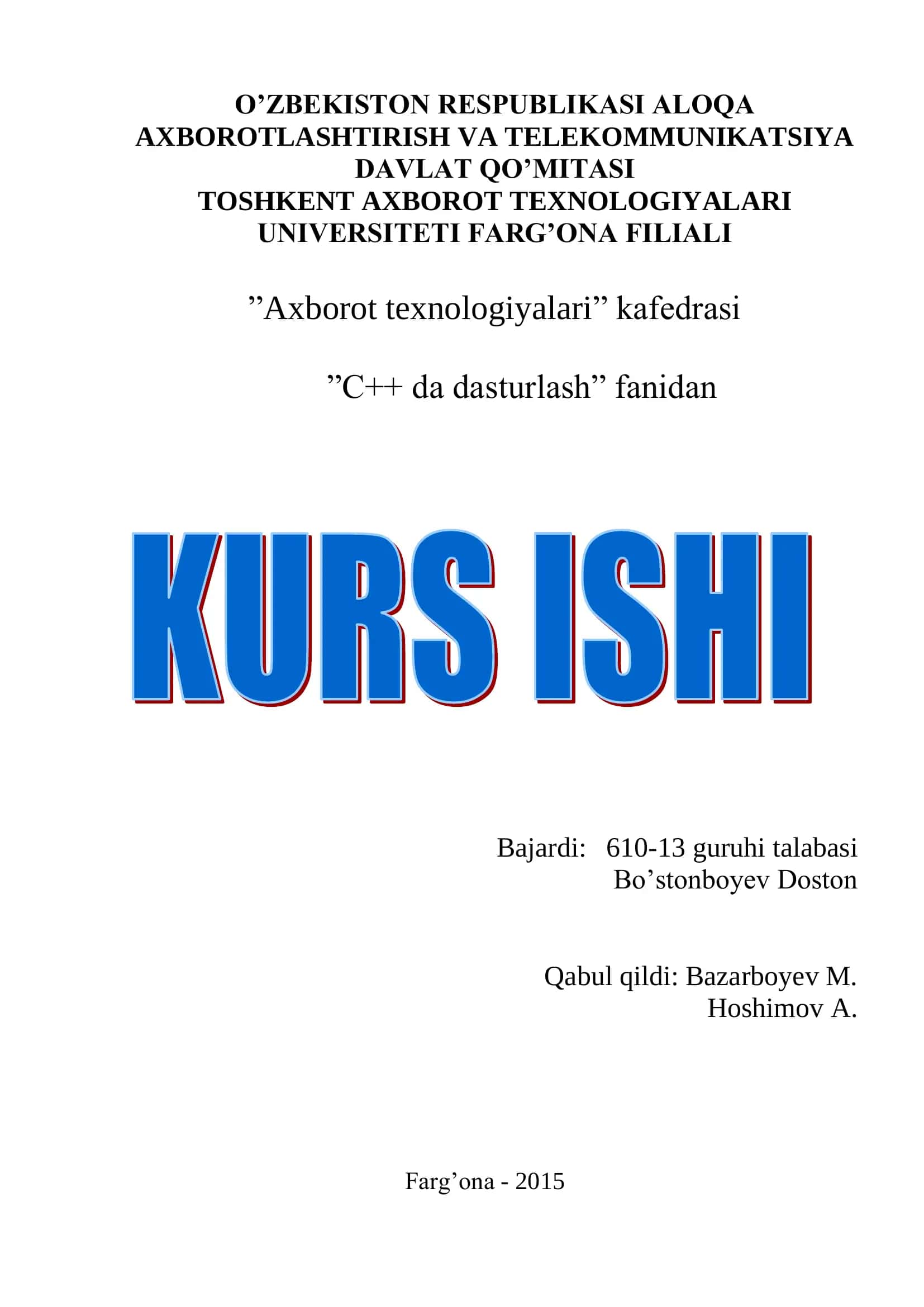 C++ da Media fayllarni namoyish etish uchun dastur yaratish