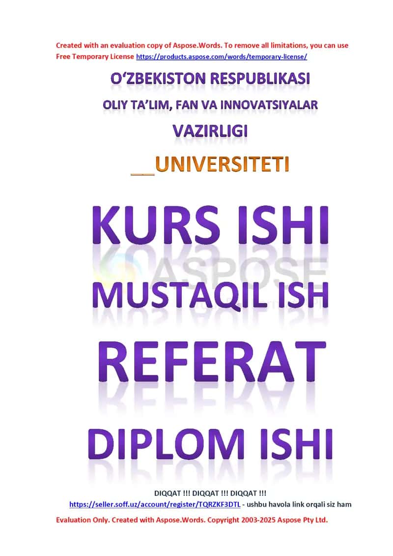 Kurs ishi “Reduktor” loyihaviy xisobi