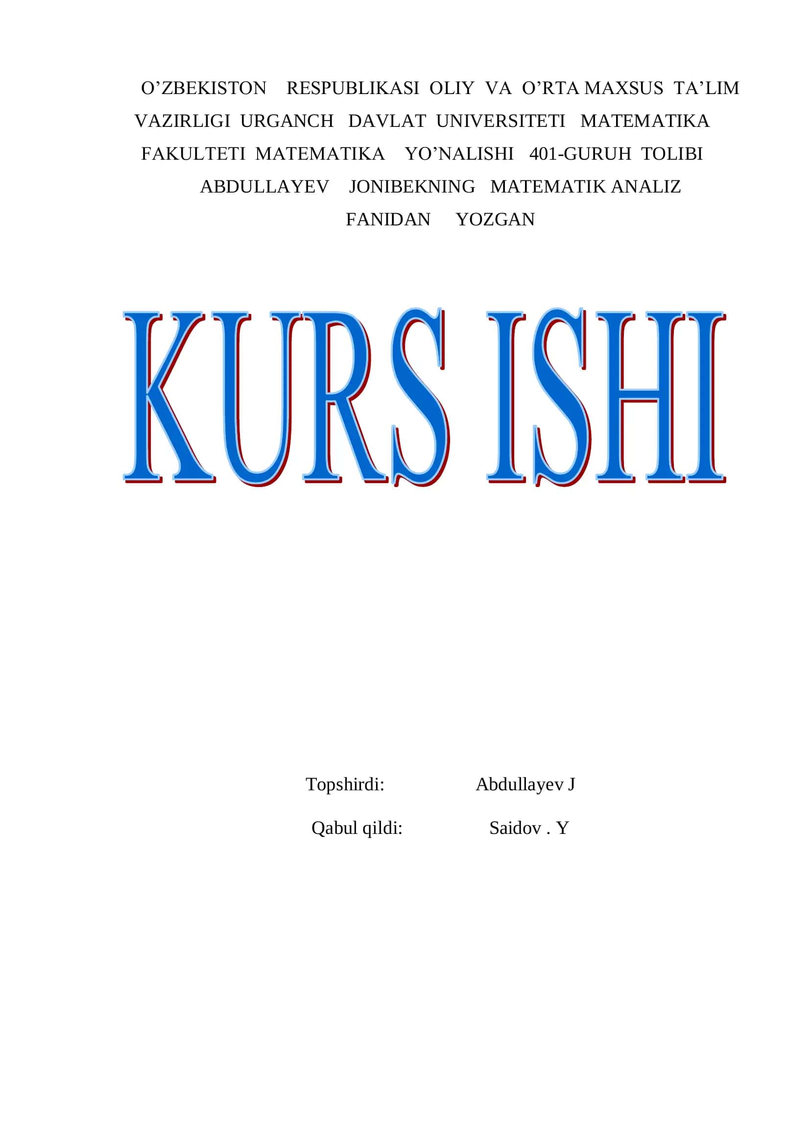 Koshi tengsizligi va uning tadbiqlari