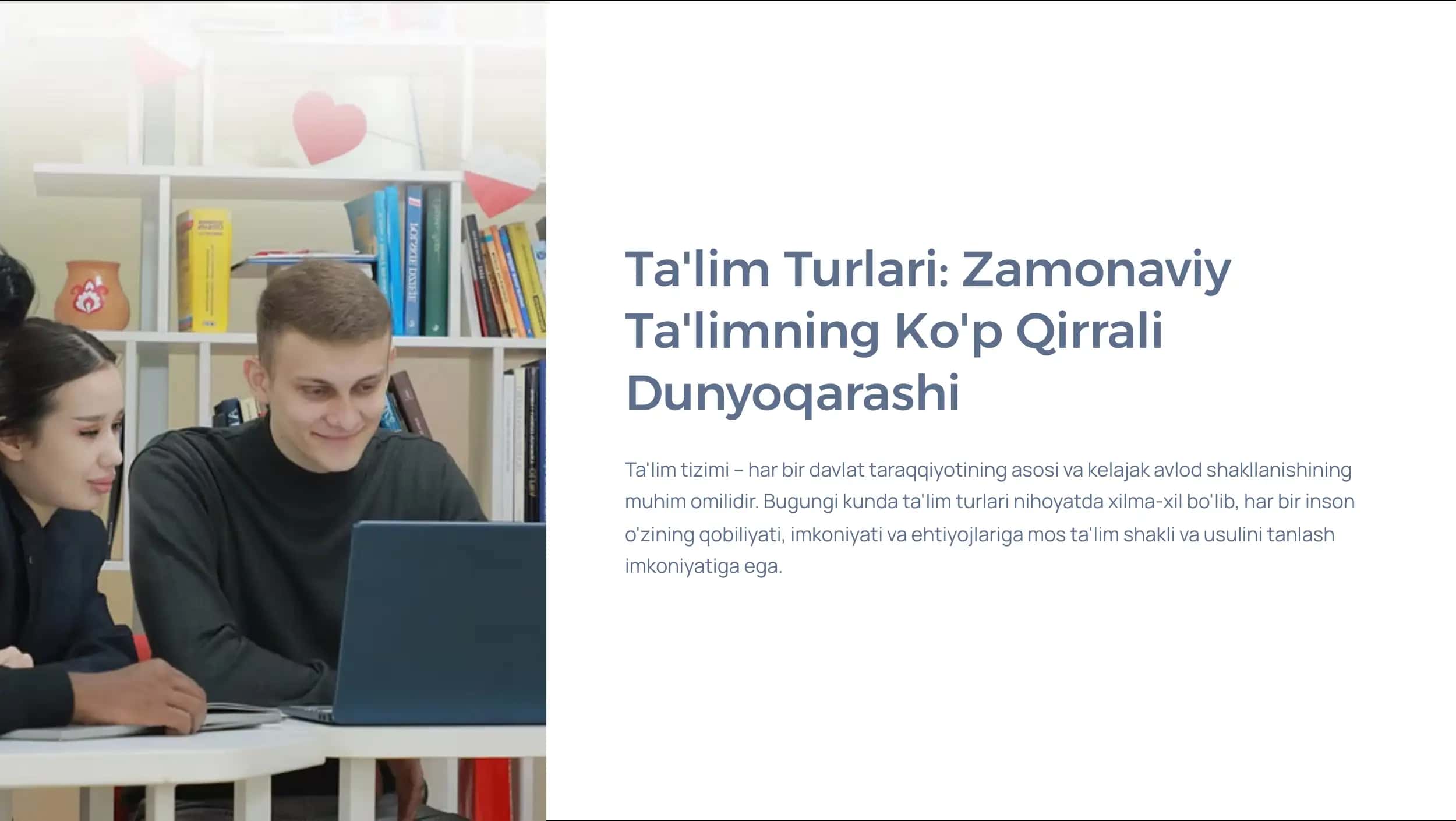 Ta'lim Turlari: Zamonaviy