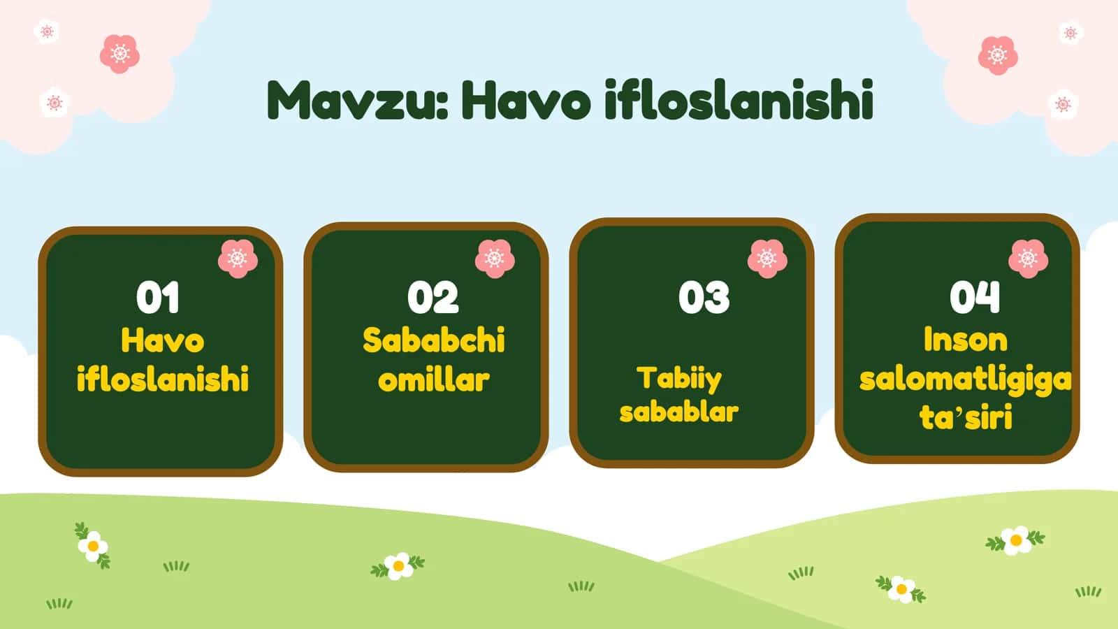 Mavzu: Havoifloslanishi