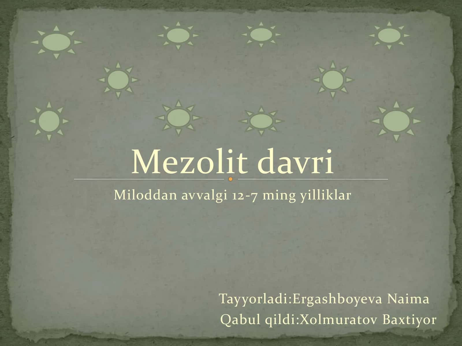 Mezolit davri