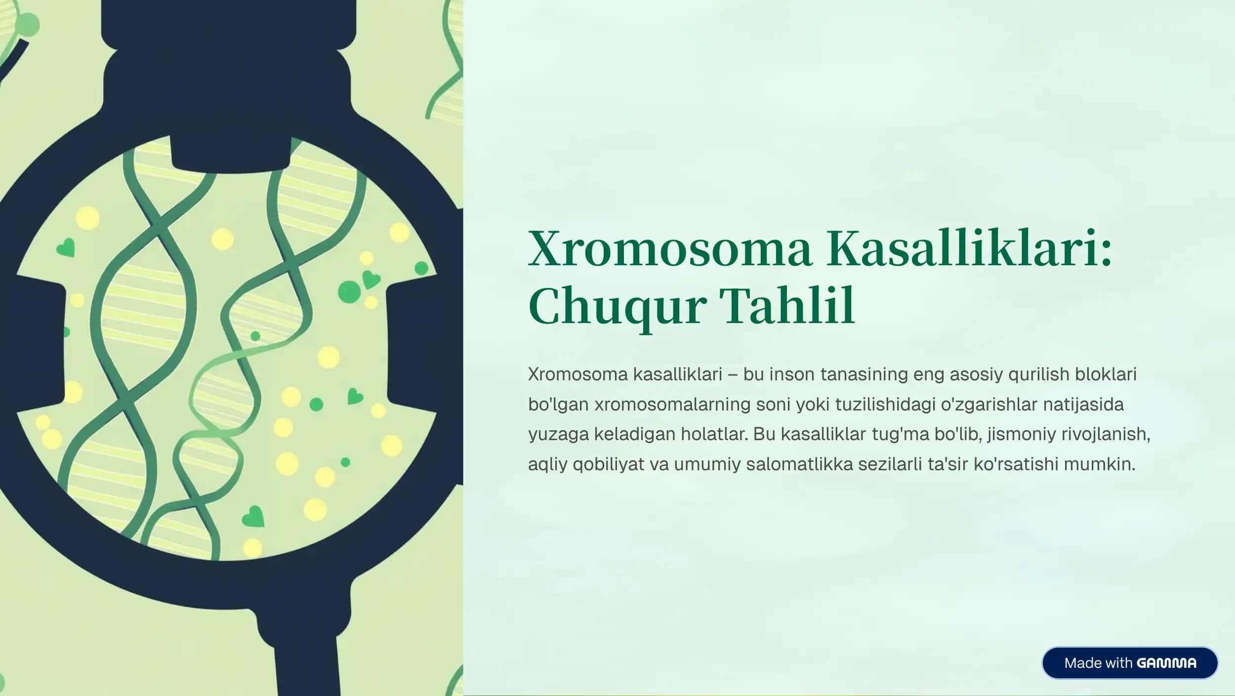 Xromosoma Kasalliklari