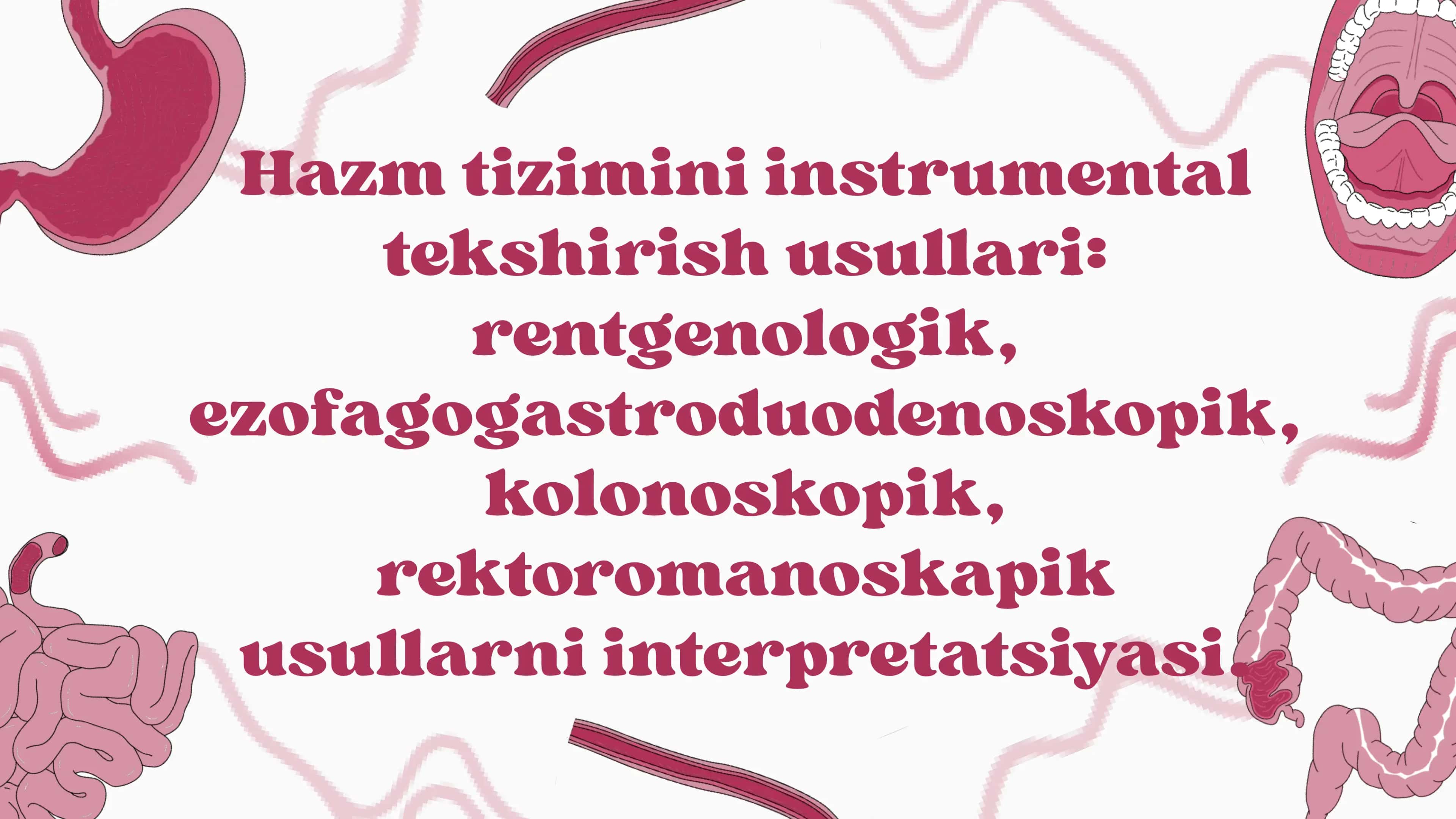hazmm tizimi instrumental tekshirish usullari