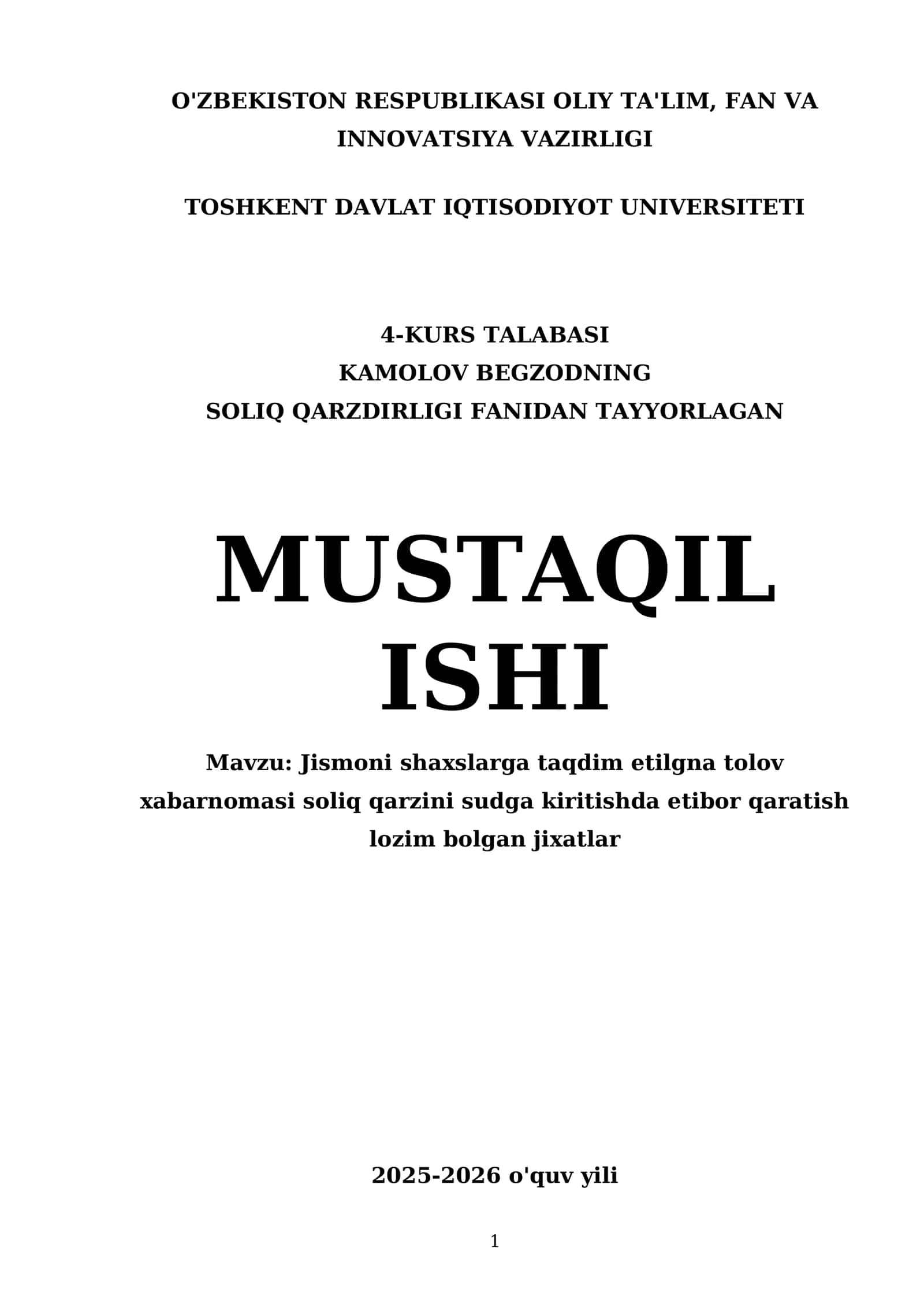 Jismoni shaxslarga taqdim etilgna tolov xabarnomasi soliq qarzini sudga kiritishda etibor qaratish lozim bolgan jixatlar