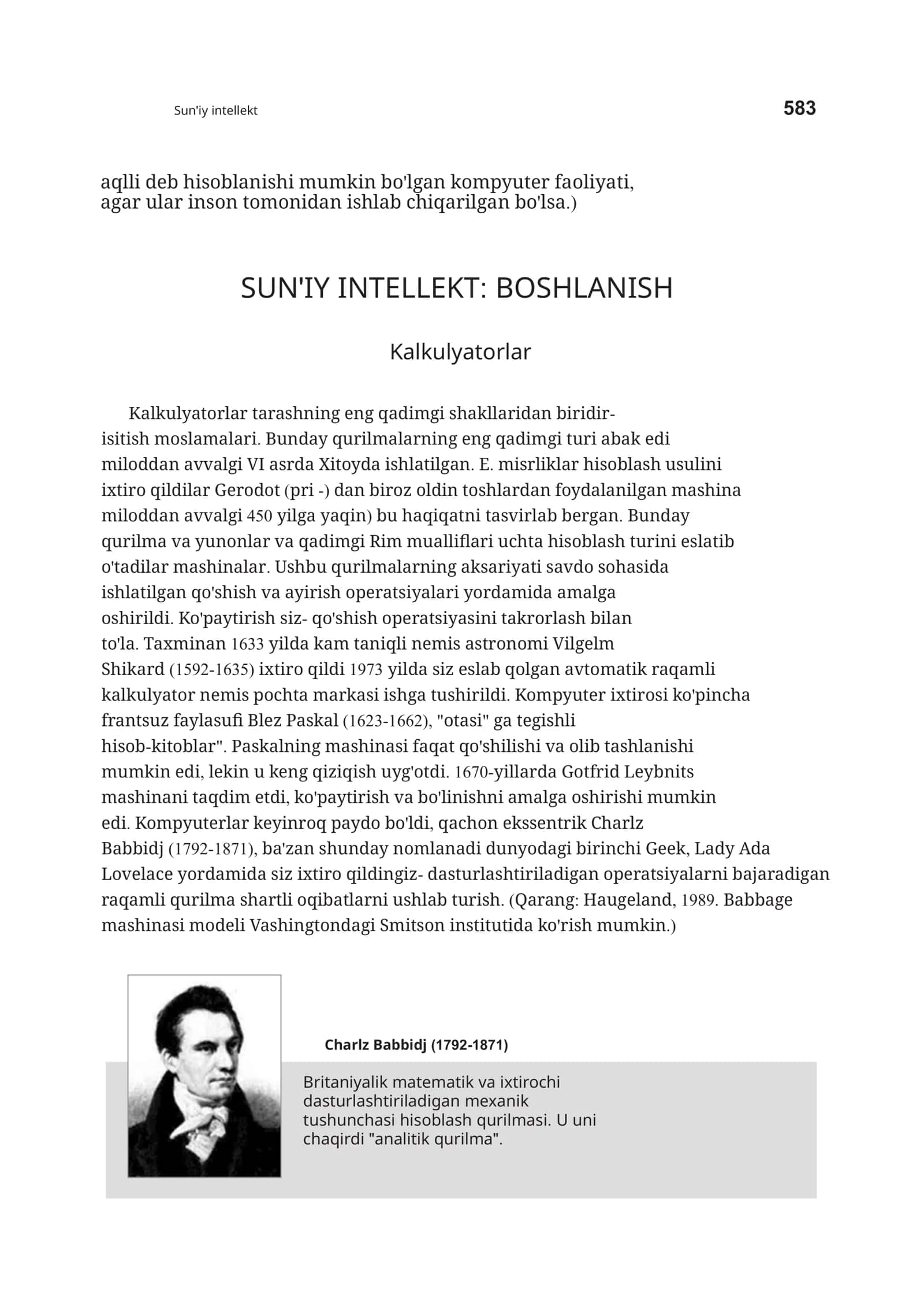 SUN'IY INTELLEKT: BOSHLANISH
