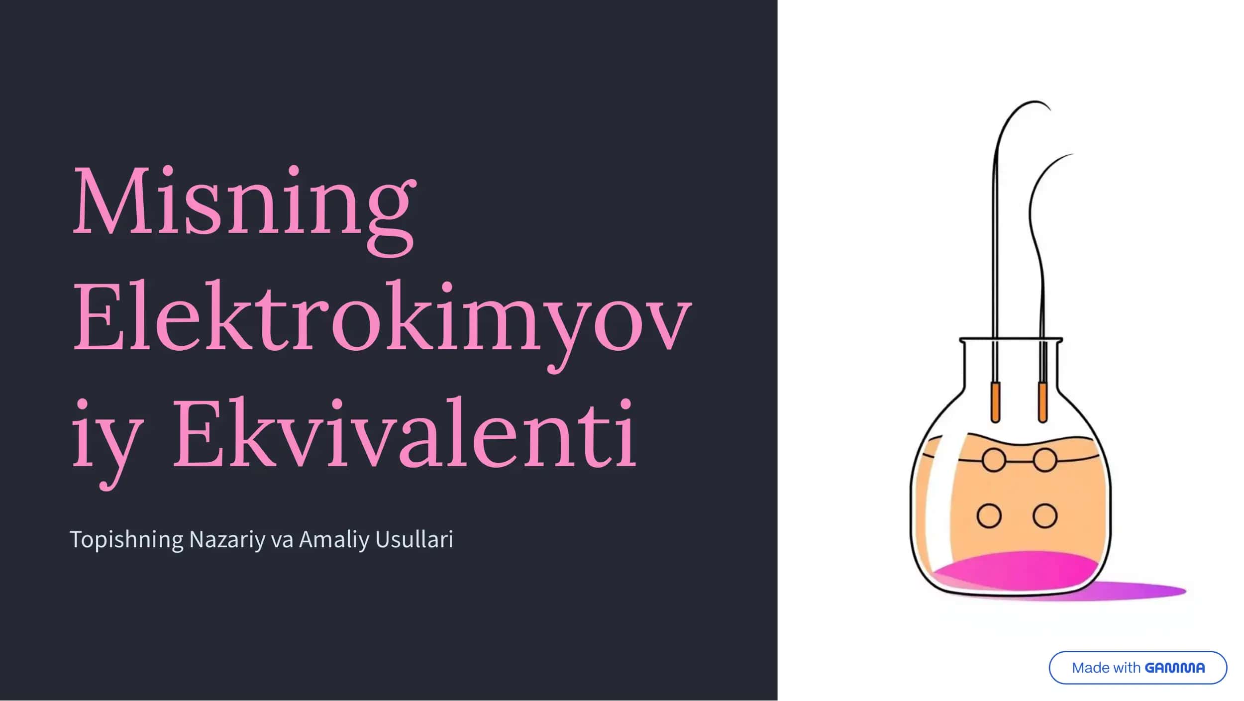 Elektrokimyoviy ekvivalentni topish