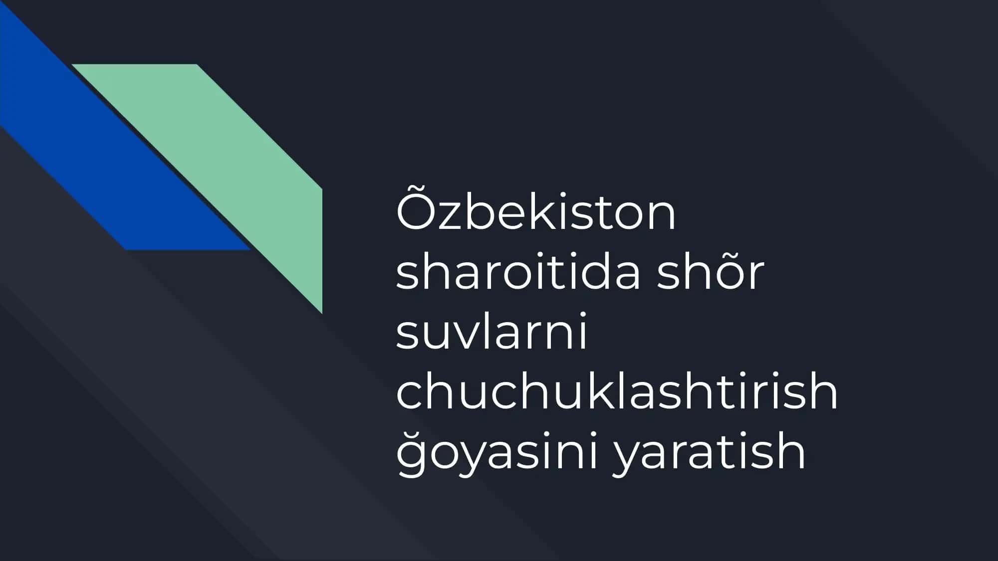 Tags:Õzbekiston sharoitida shõr suvlarni chuchuklashtirish ğoyasini yaratish