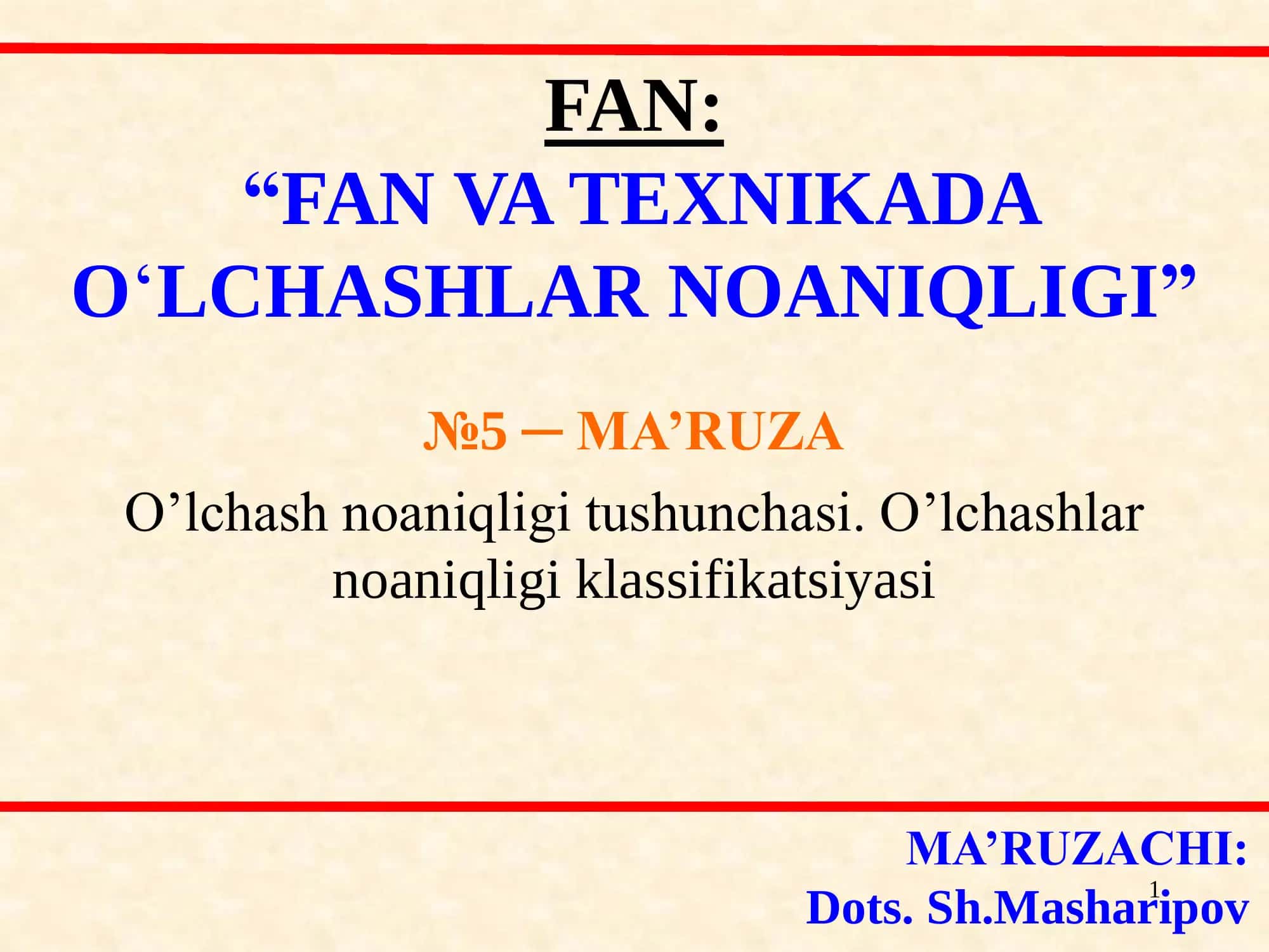 OʼLCHАSHLАR NOАNIQLIGI