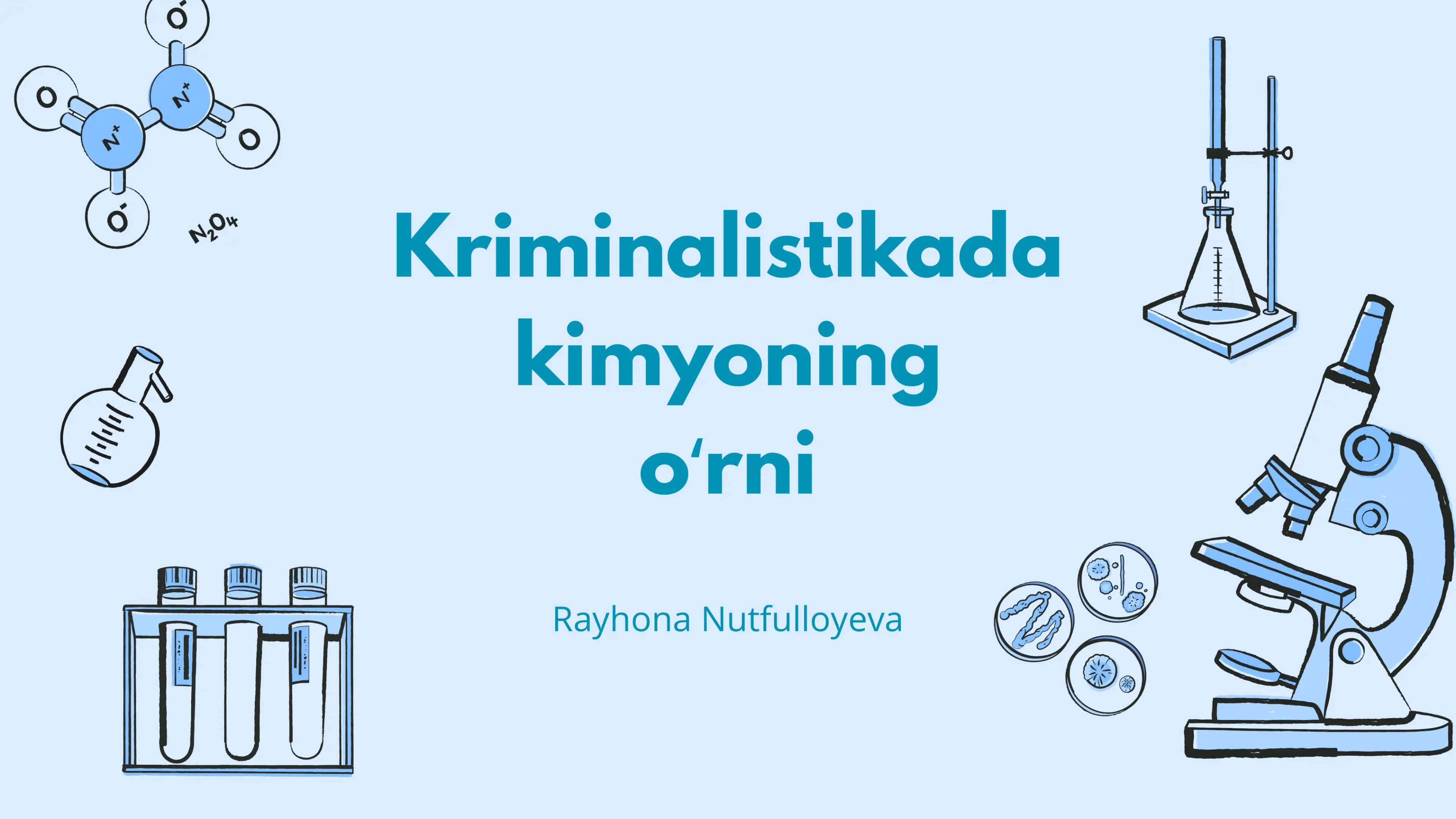 Kriminalistikada kimyoning oʻrni