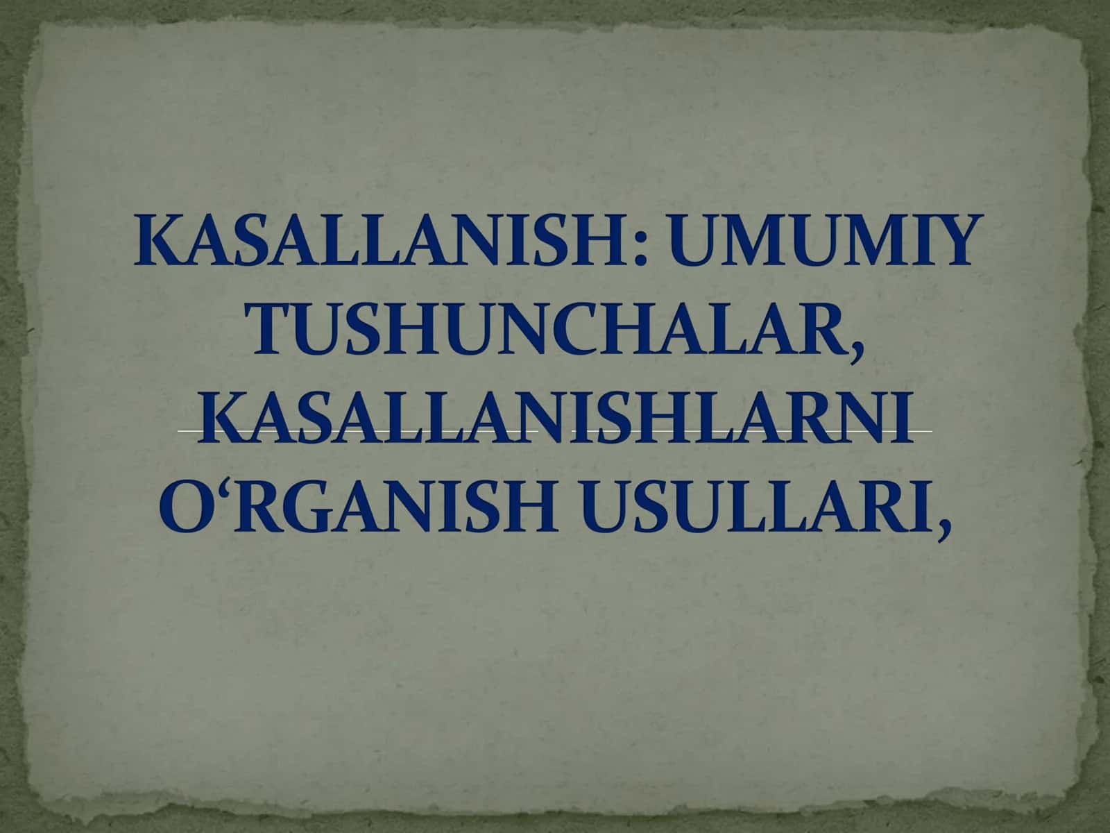 Kasallanishlar