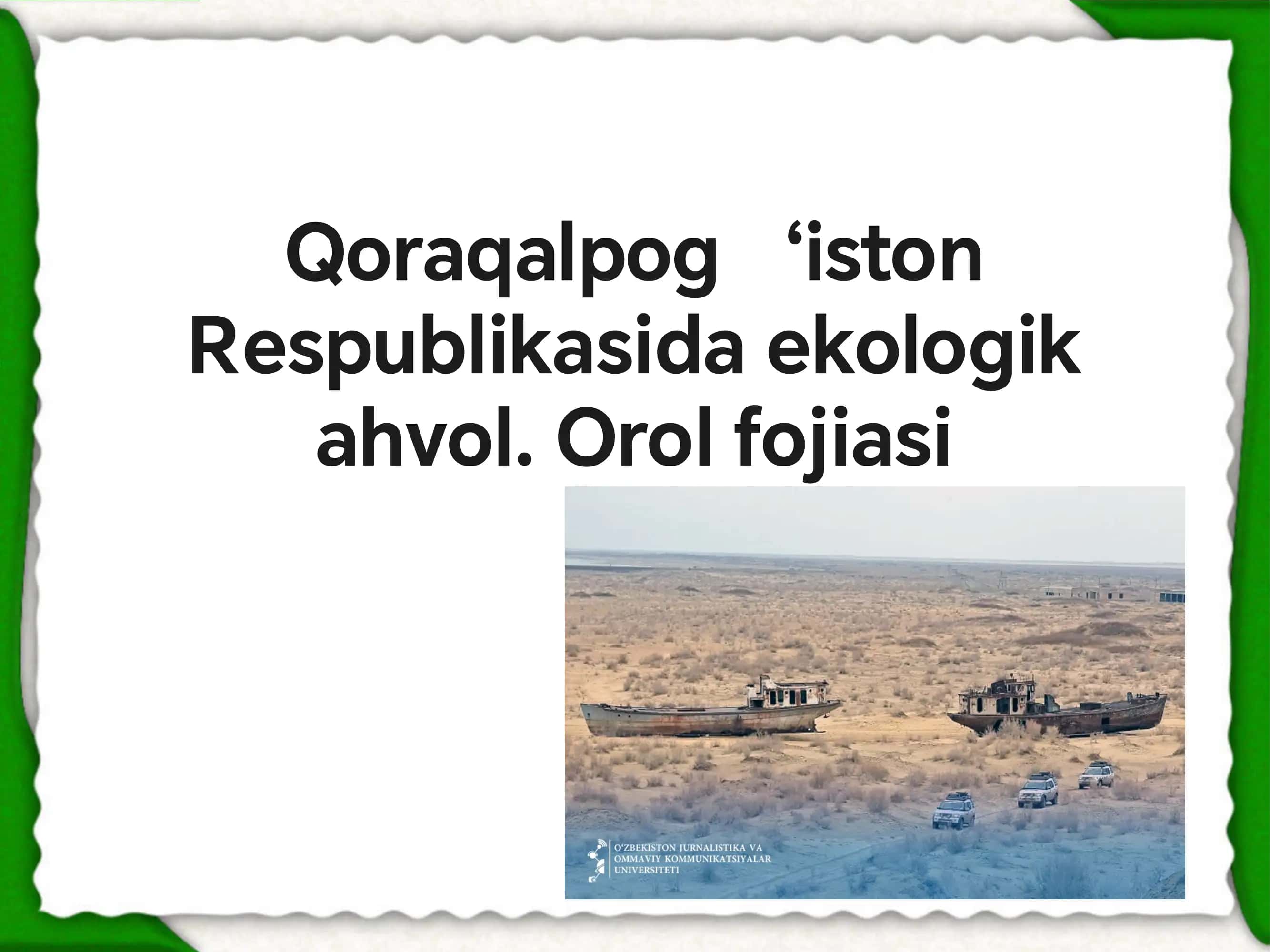Orol dengizi boy tabiiy resursi