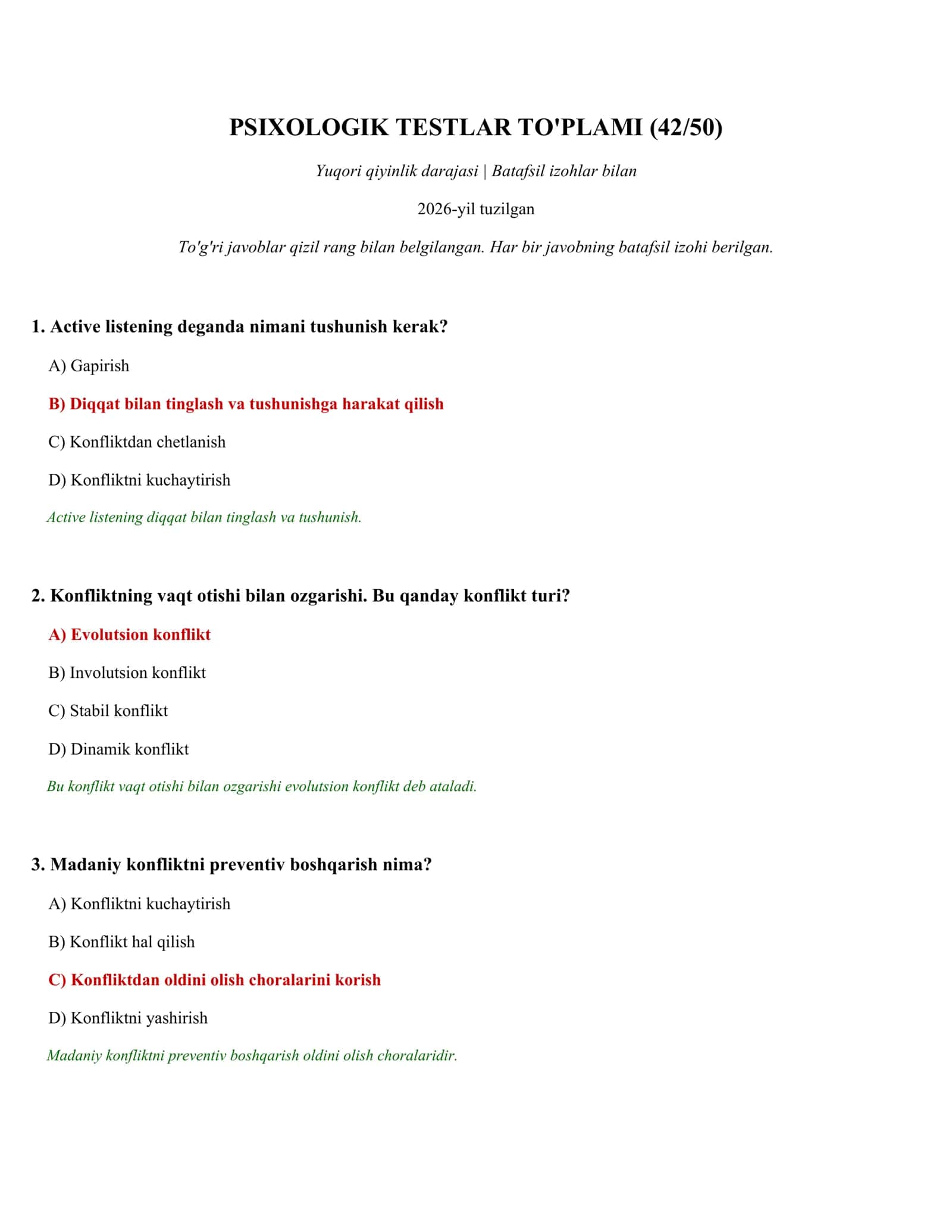 PSIXOLOGIK TESTLAR TO'PLAMI (42/50)