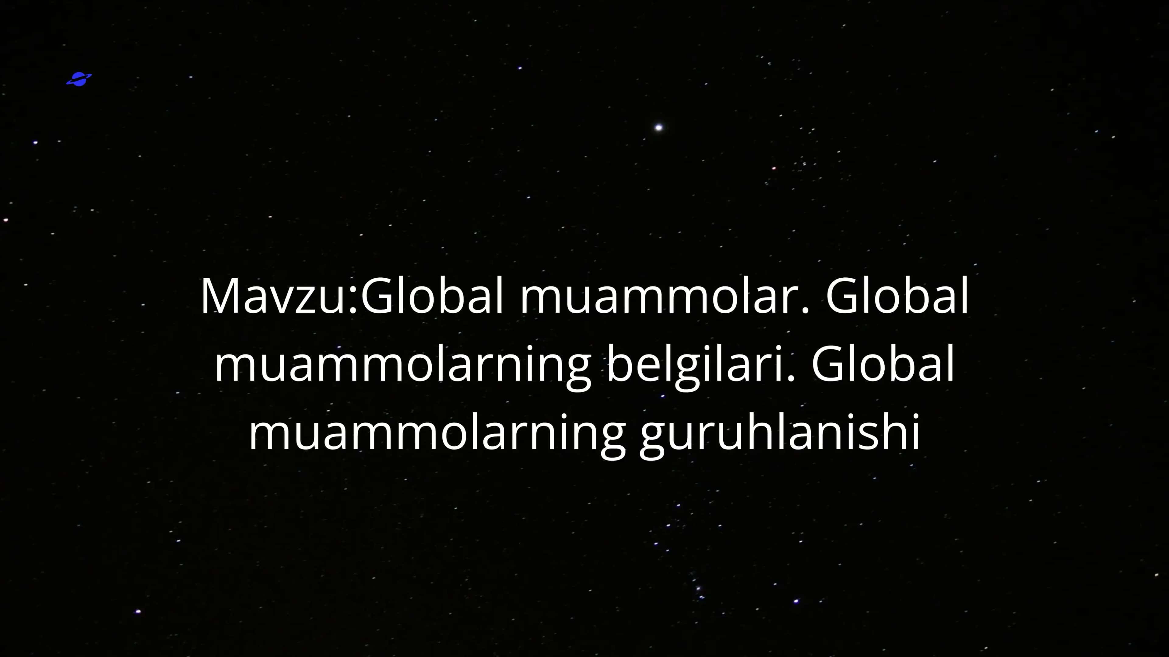 Global muammolar