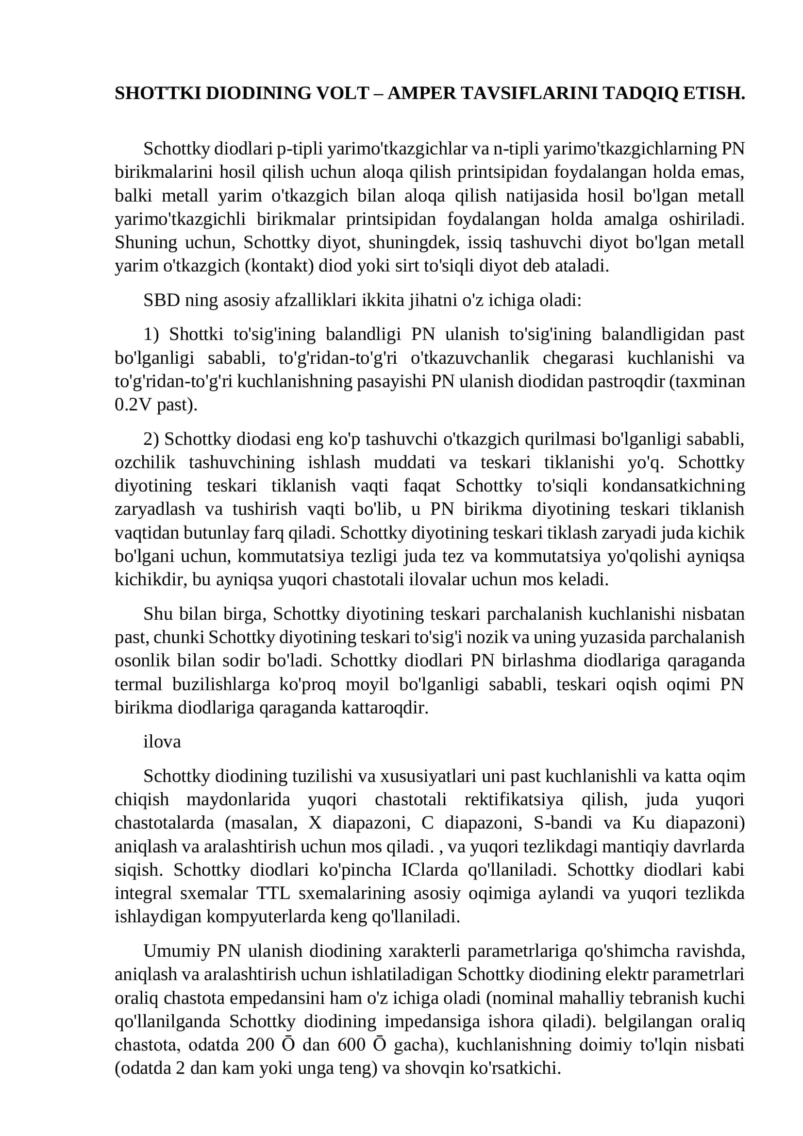 Schottky diodlar