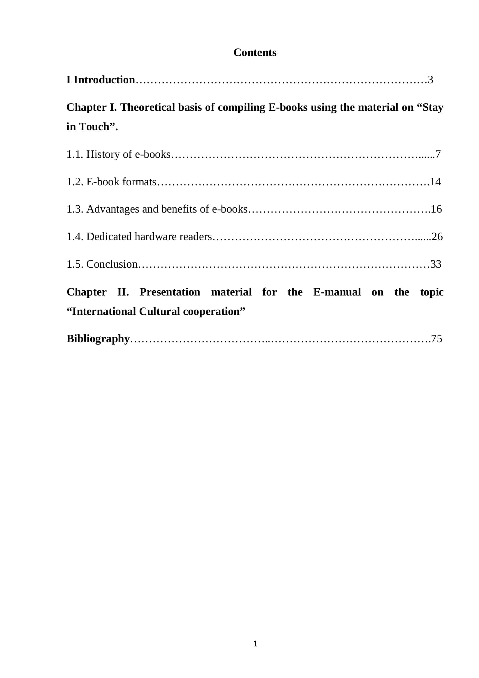 E-books on International Cultural Cooperation